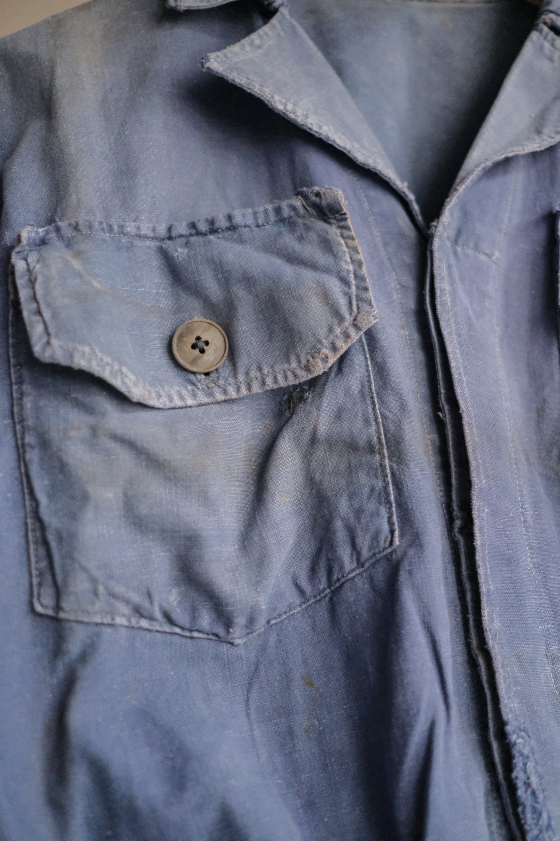 1940’s French Métis Linen Cotton Cyclist Buckle Jacket / 法國混紡棉麻自行車外套