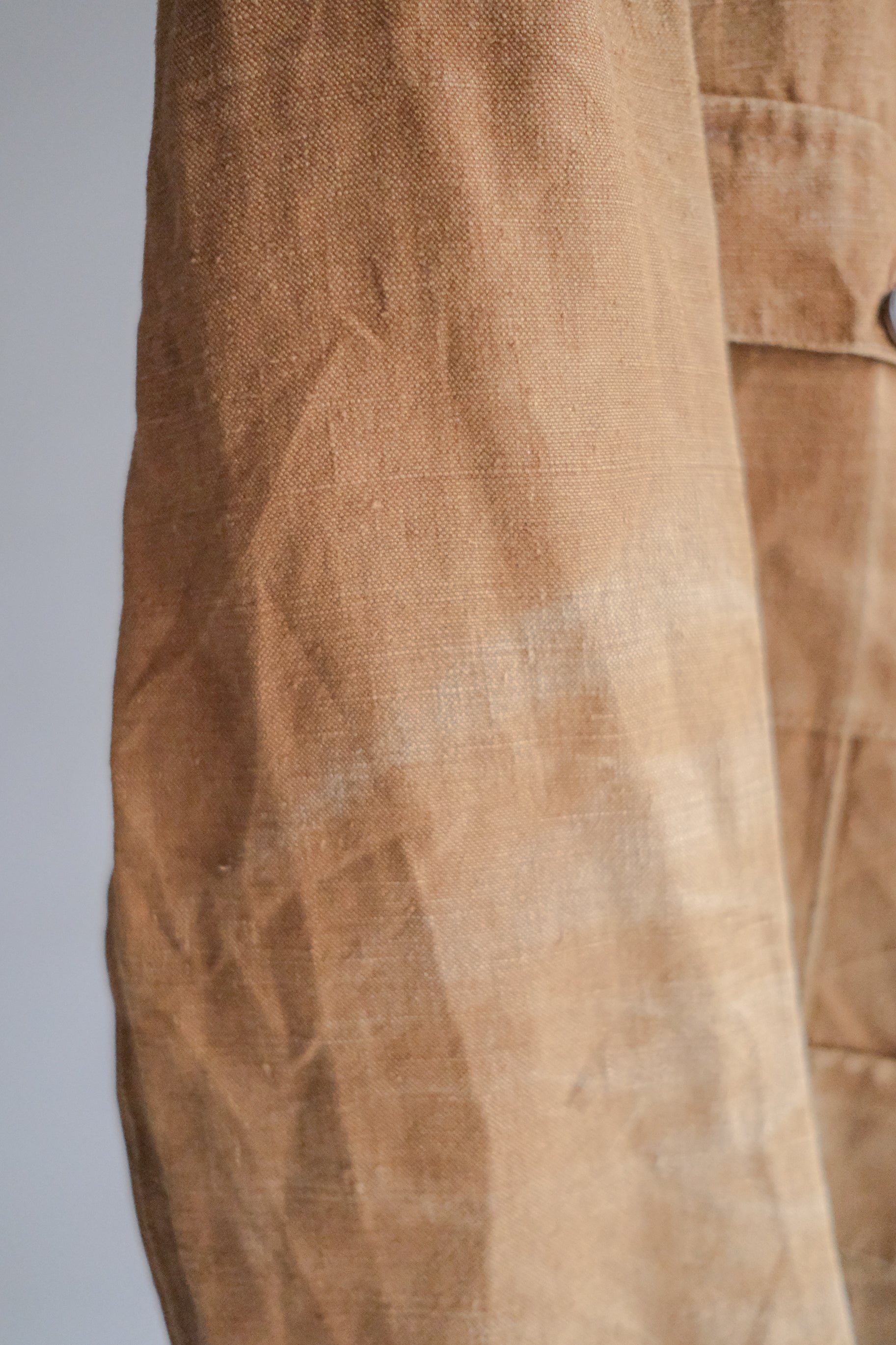 1940’s French Brown Linen Hunting Jacket / 法國棕色亞麻獵裝夾克