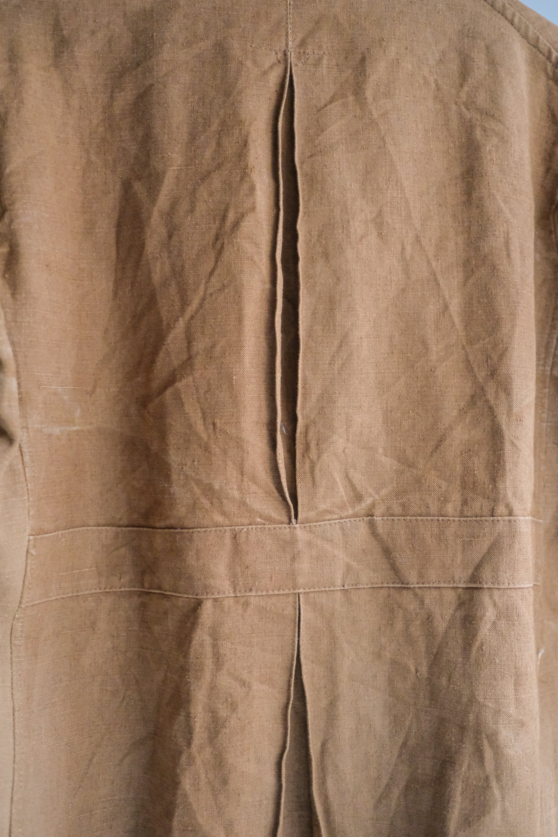 1940’s French Brown Linen Hunting Jacket / 法國棕色亞麻獵裝夾克