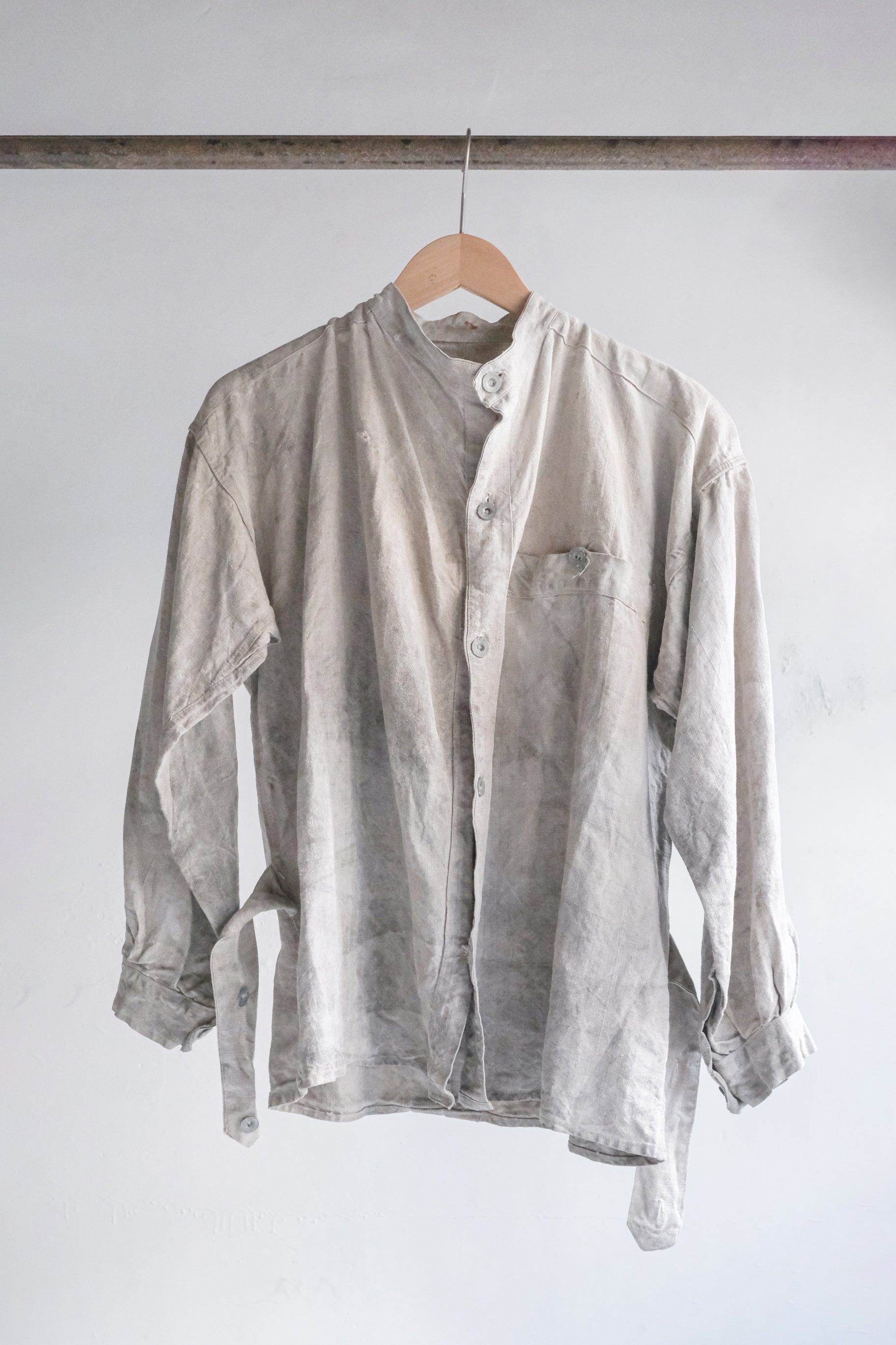 1930’s French Army Bourgeron HBT Linen Jacket / 法國陸軍Bourgeron人字紋亞麻外套