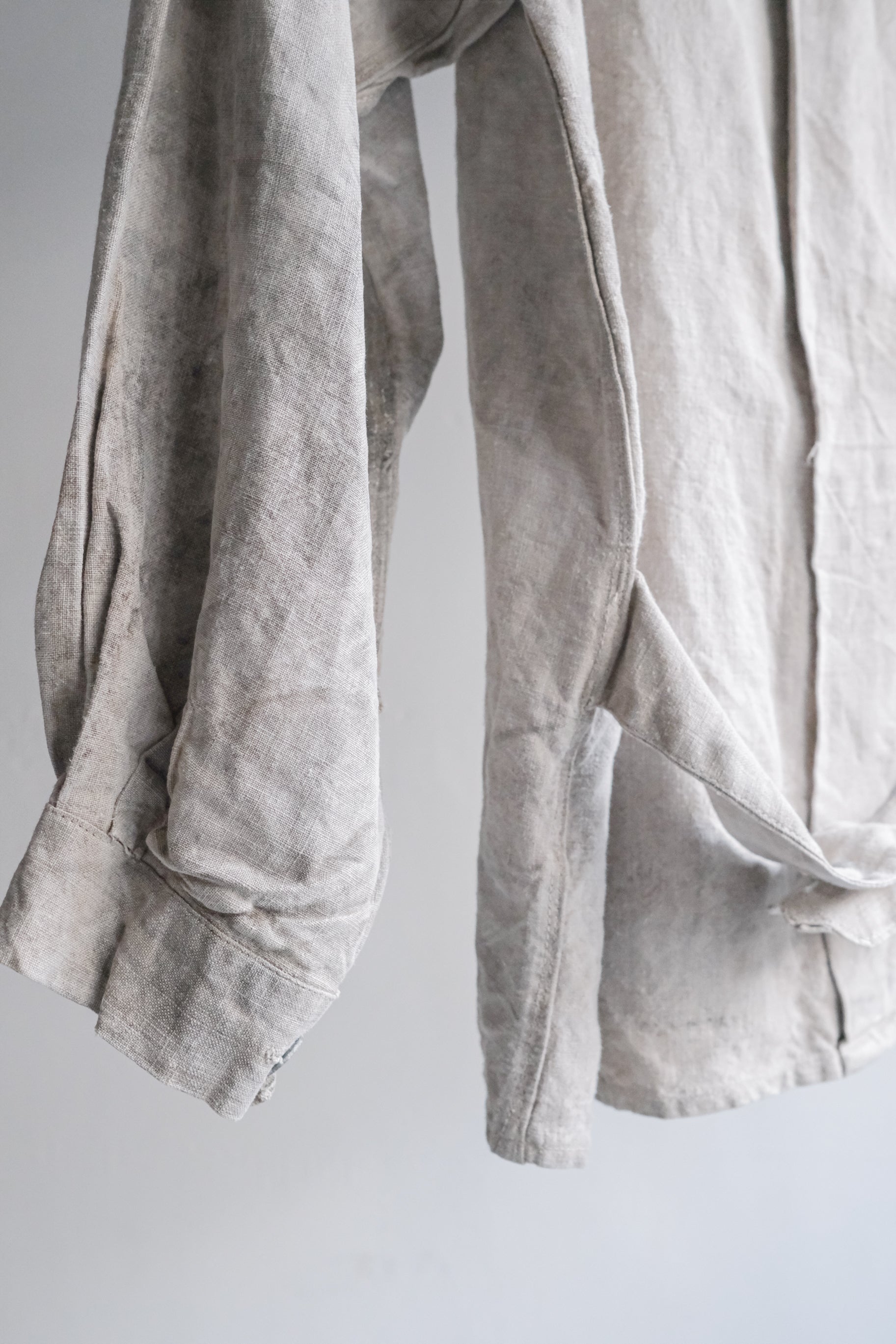 1930’s French Army Bourgeron HBT Linen Jacket / 法國陸軍Bourgeron人字紋亞麻外套