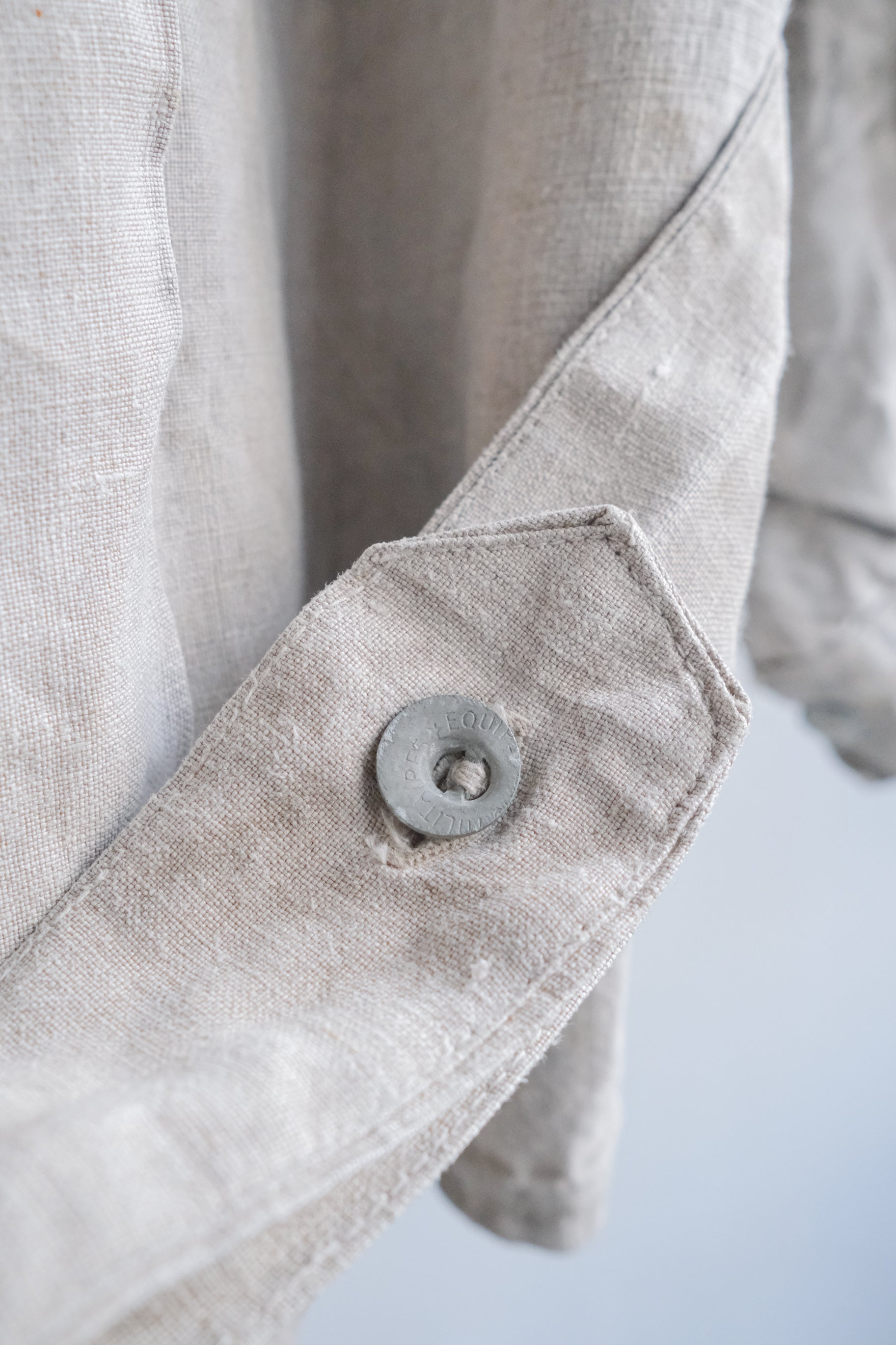 1930’s French Army Bourgeron HBT Linen Jacket / 法國陸軍Bourgeron人字紋亞麻外套