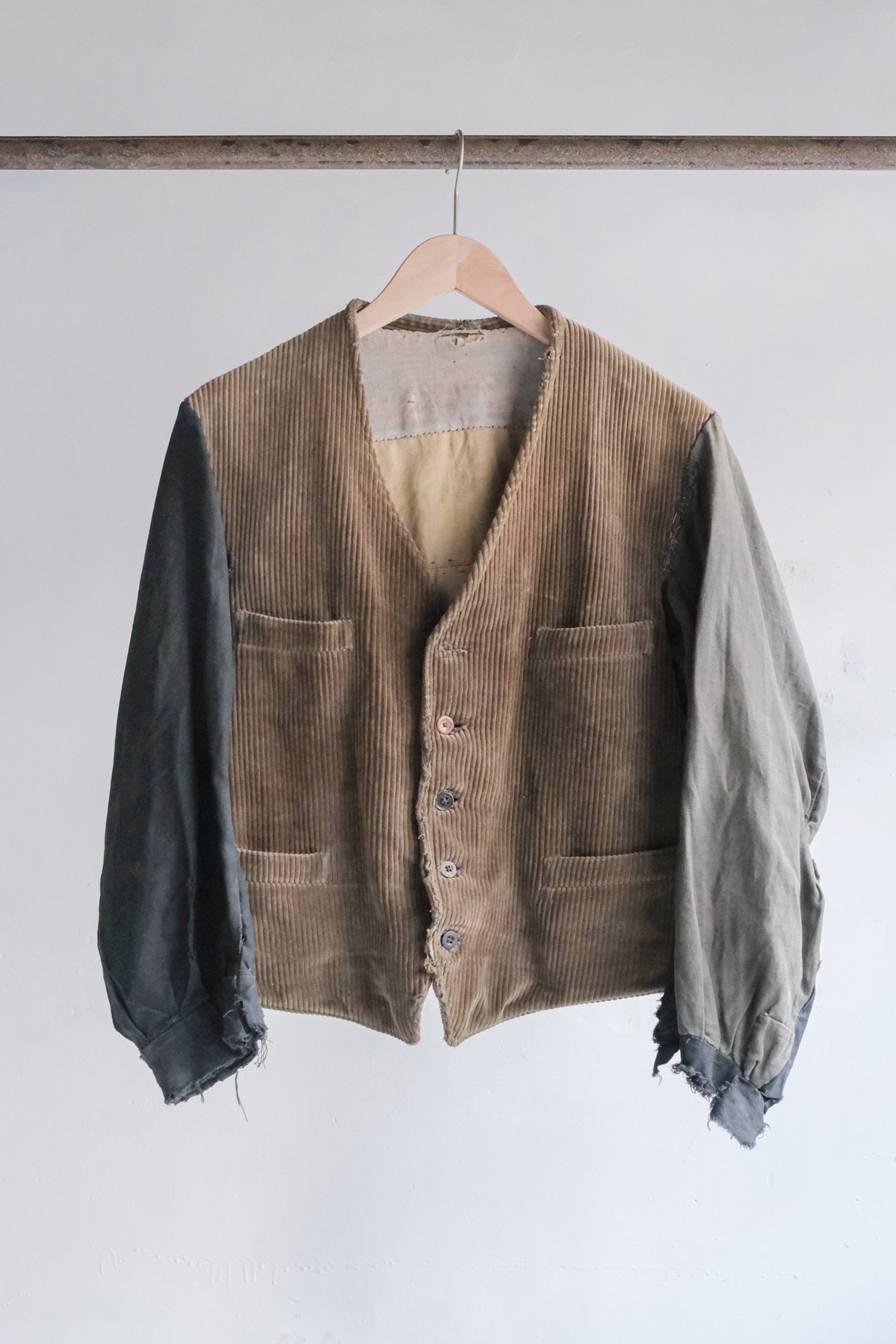 1940’s Belgian Sleeved Gilet Work Jacket / 比利時古著長袖背心工作外套