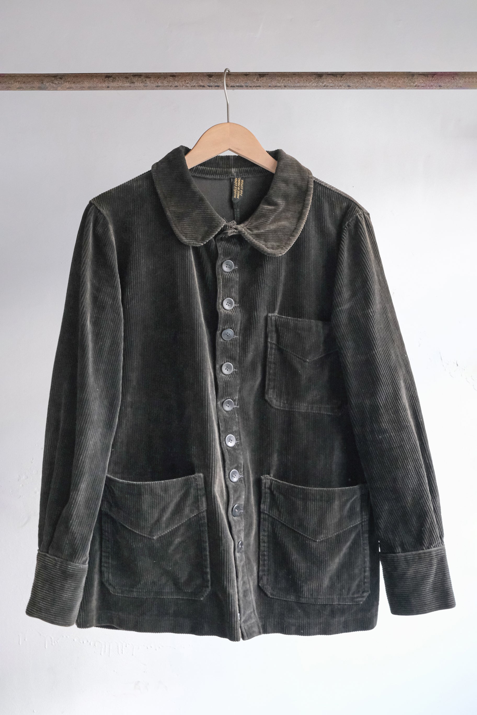 1950’s French 10 Buttons V-shape Pocket Corduroy Work Jacket / 法國古著十扣燈芯絨工作外套