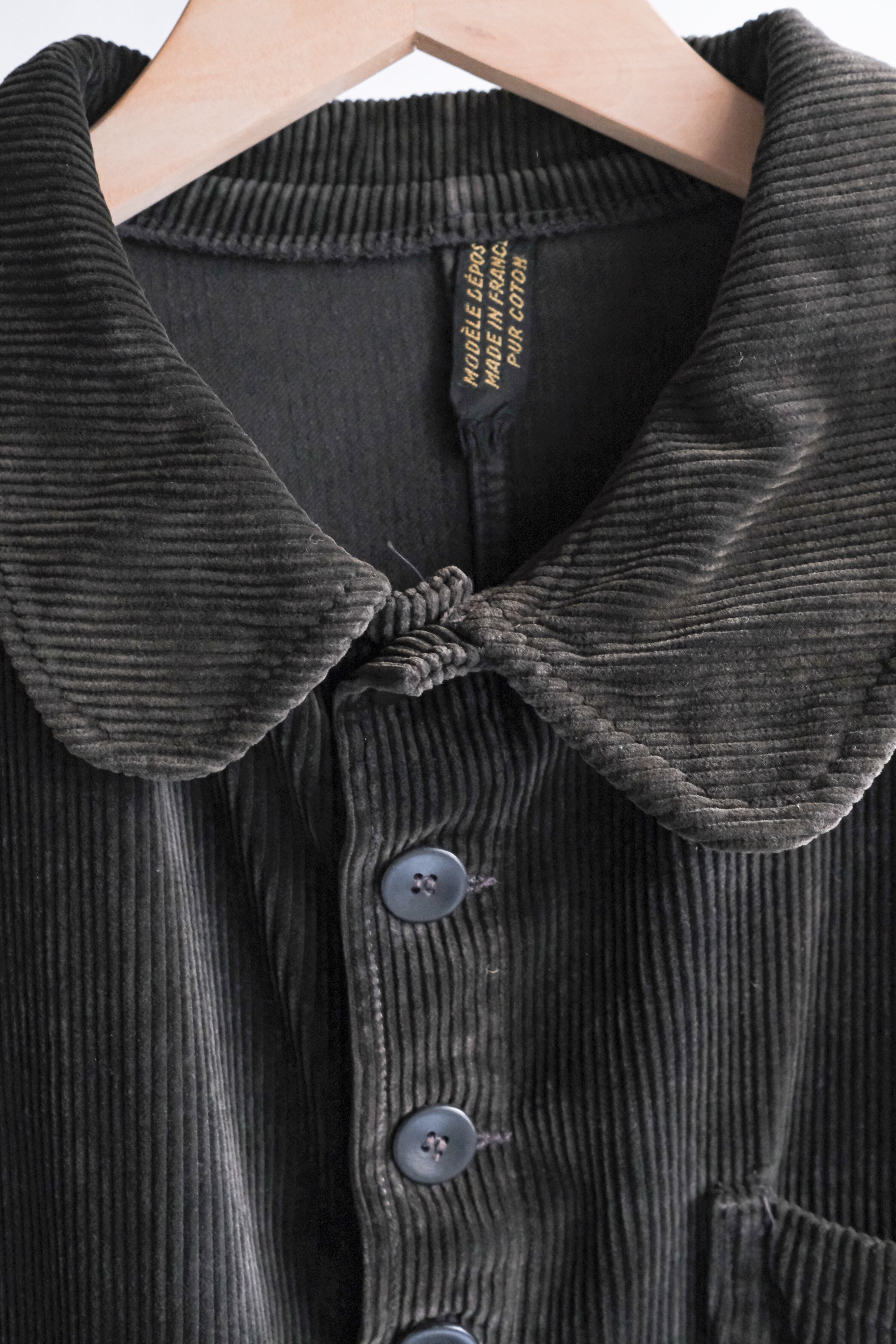 1950’s French 10 Buttons V-shape Pocket Corduroy Work Jacket / 法國古著十扣燈芯絨工作外套