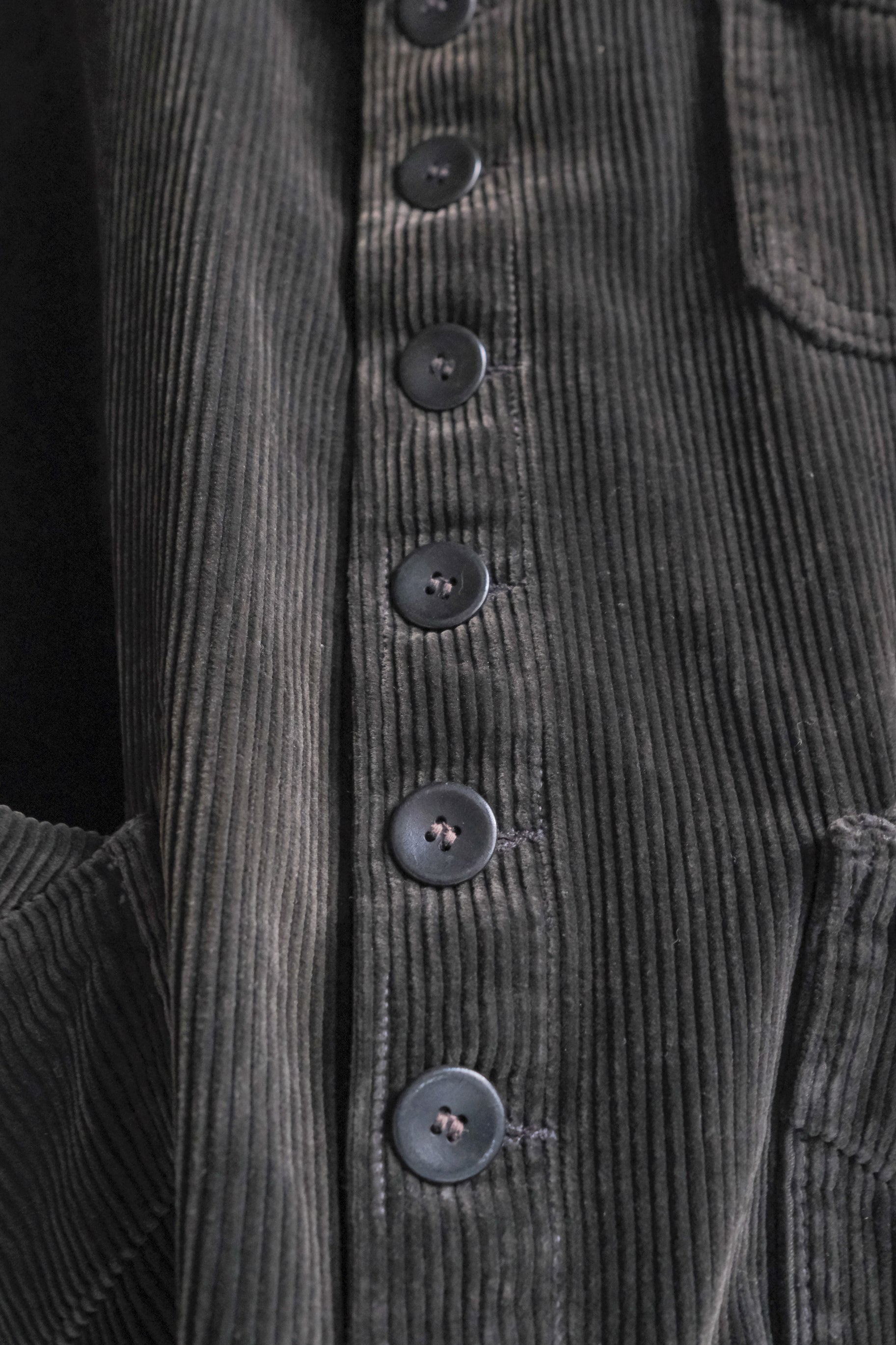 1950’s French 10 Buttons V-shape Pocket Corduroy Work Jacket / 法國古著十扣燈芯絨工作外套