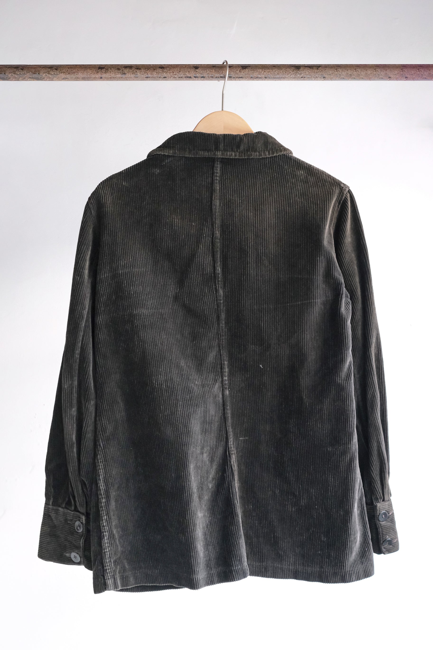 1950’s French 10 Buttons V-shape Pocket Corduroy Work Jacket / 法國古著十扣燈芯絨工作外套