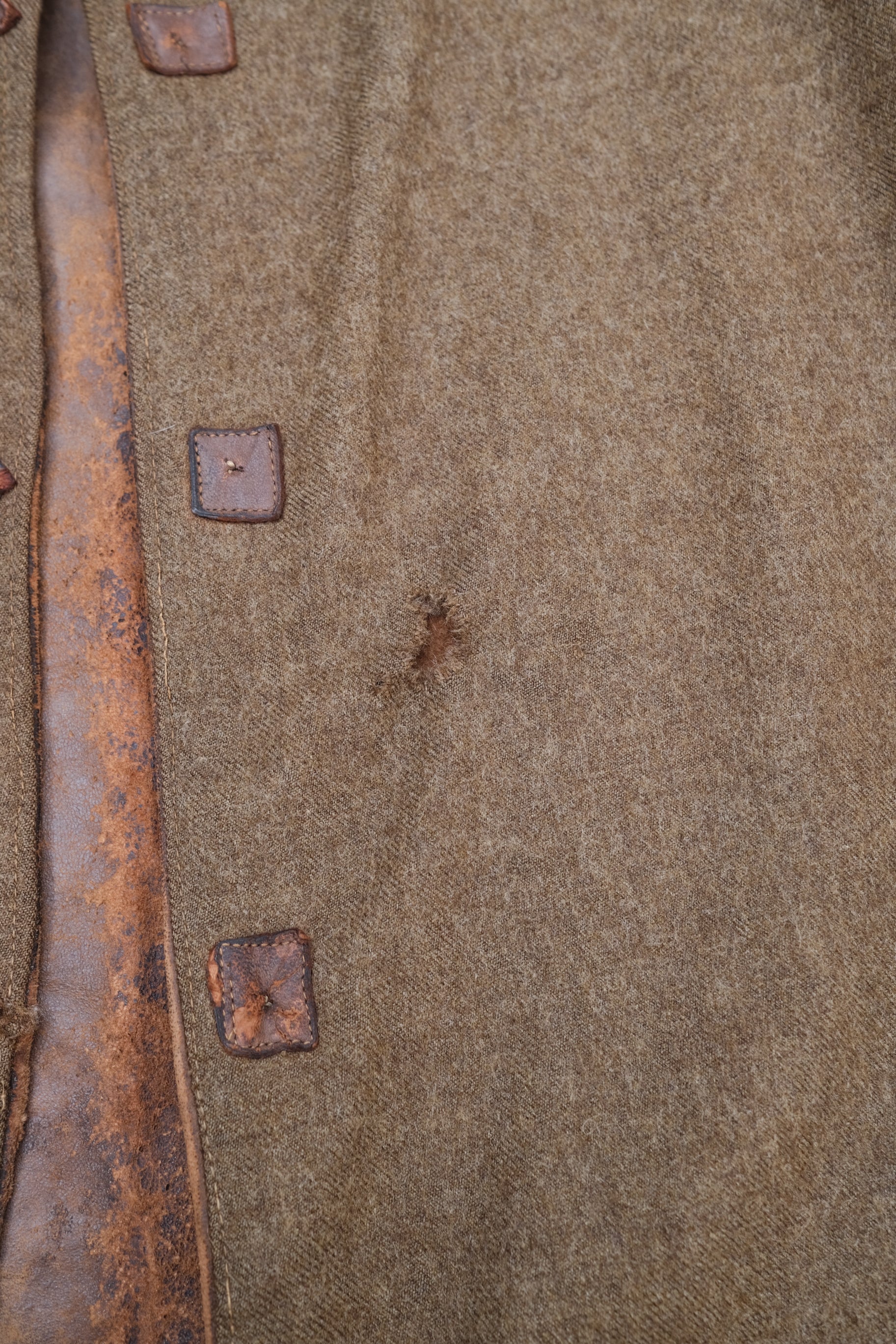 1940-1950’s Belgian Army Jerkin Leather Vest / 比利時軍用皮質背心