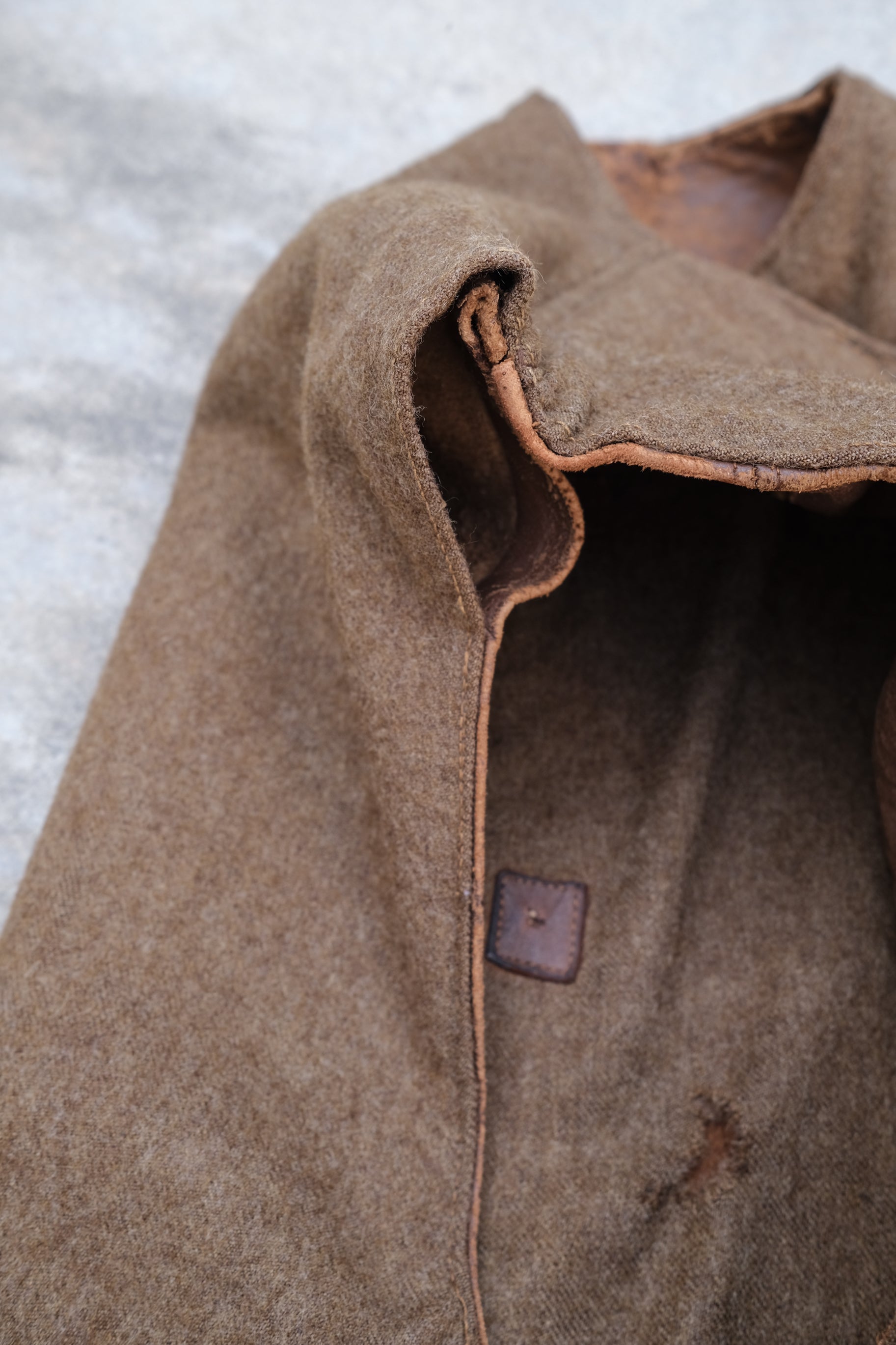 1940-1950’s Belgian Army Jerkin Leather Vest / 比利時軍用皮質背心