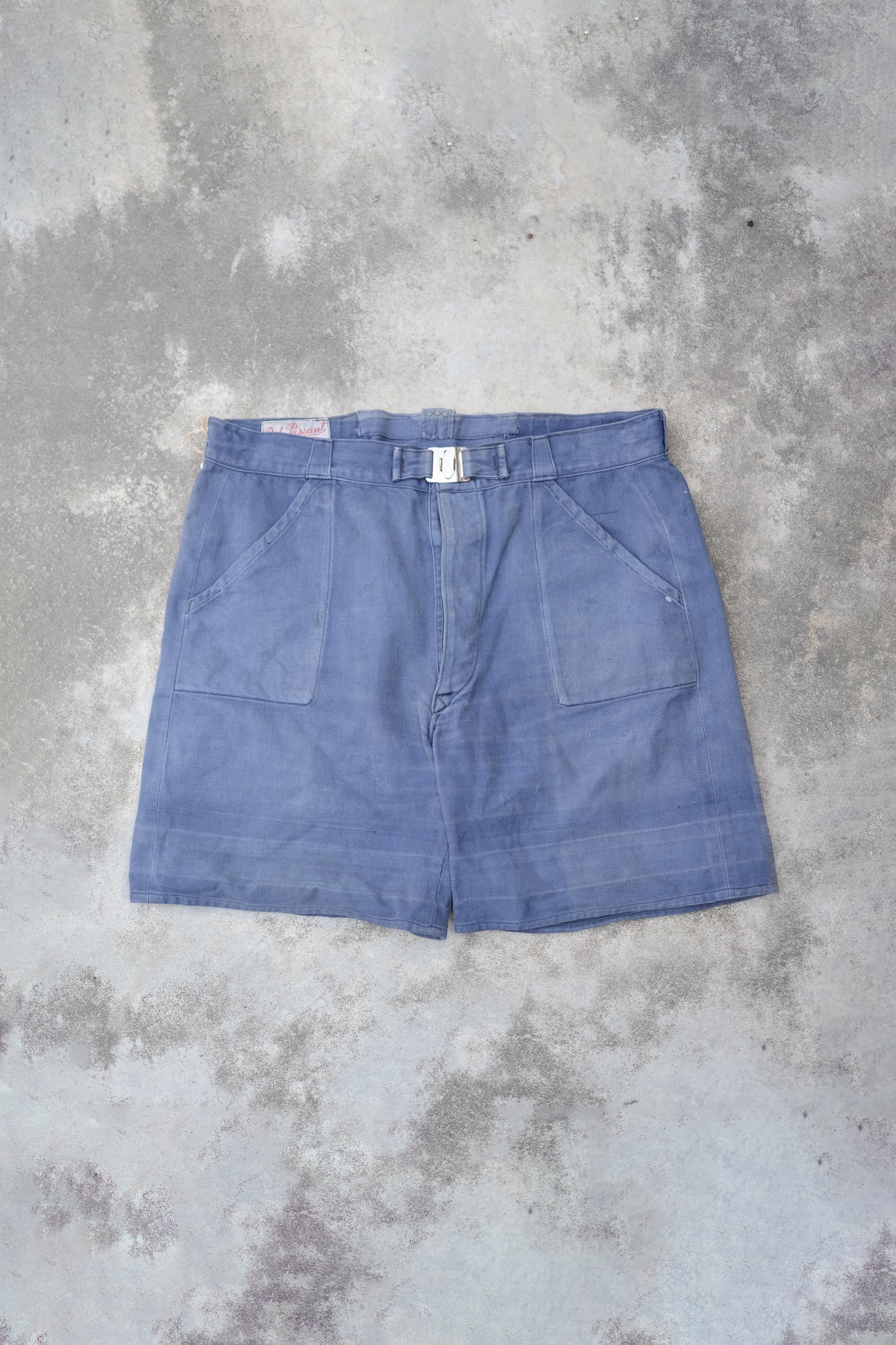 1950’s French Work Shorts with Buckle / 法國帶扣工作短褲