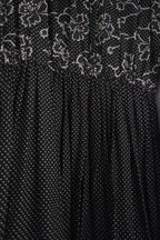 1970's "Ellen Tracy" Polka Dot Ruffled Maxi Dress / 波點荷葉邊長裙