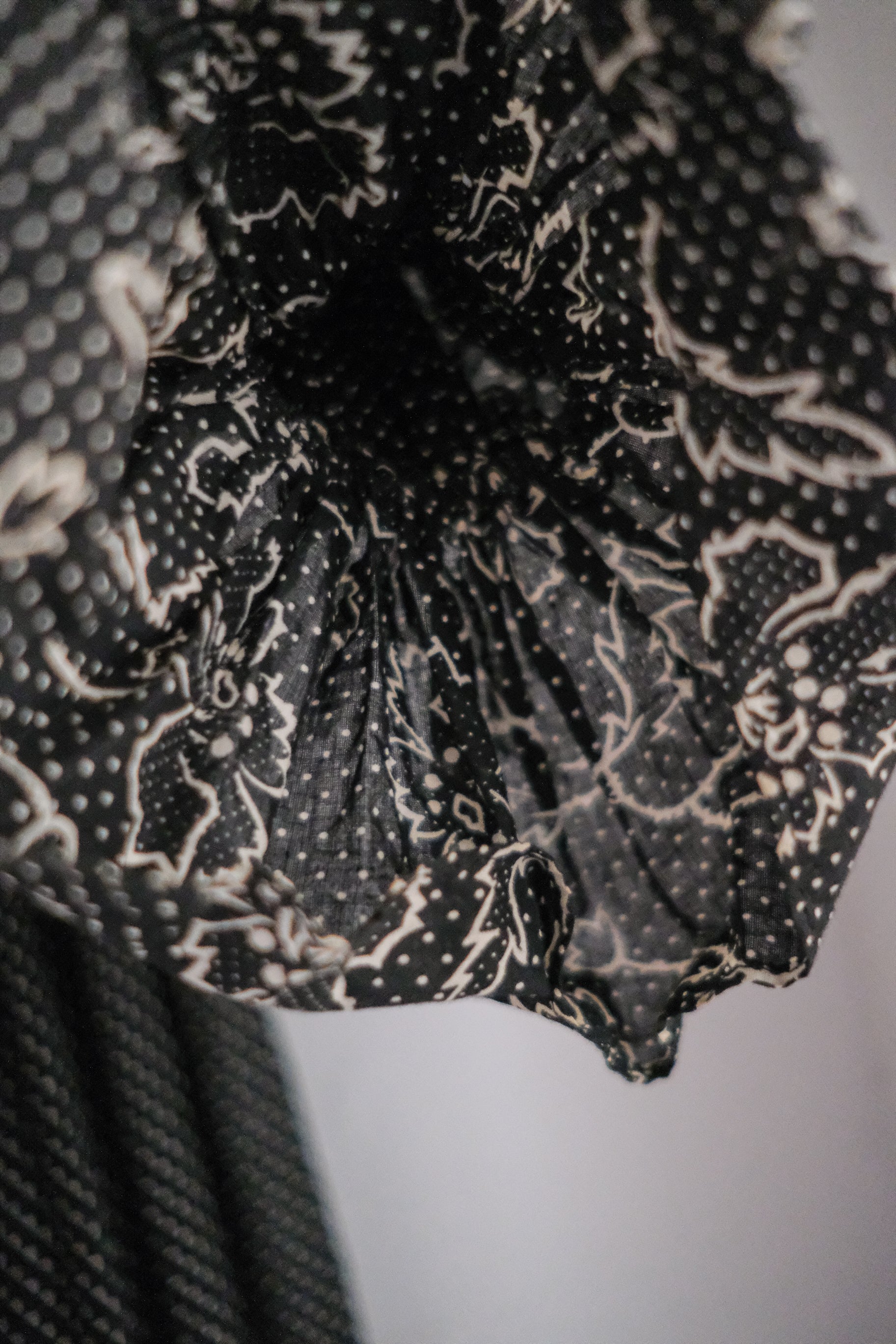 1970's "Ellen Tracy" Polka Dot Ruffled Maxi Dress / 波點荷葉邊長裙