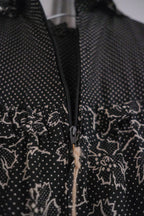 1970's "Ellen Tracy" Polka Dot Ruffled Maxi Dress / 波點荷葉邊長裙
