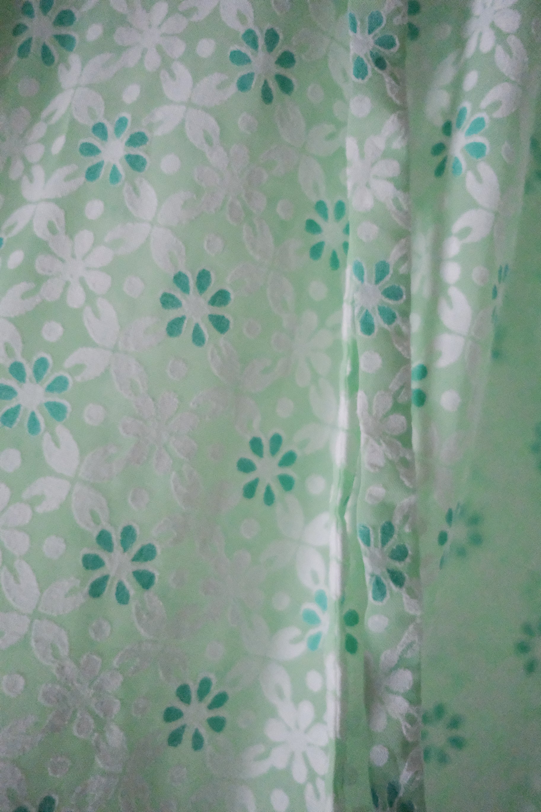 Vintage Vert Floral Dress / 綠色花朵薄洋裝