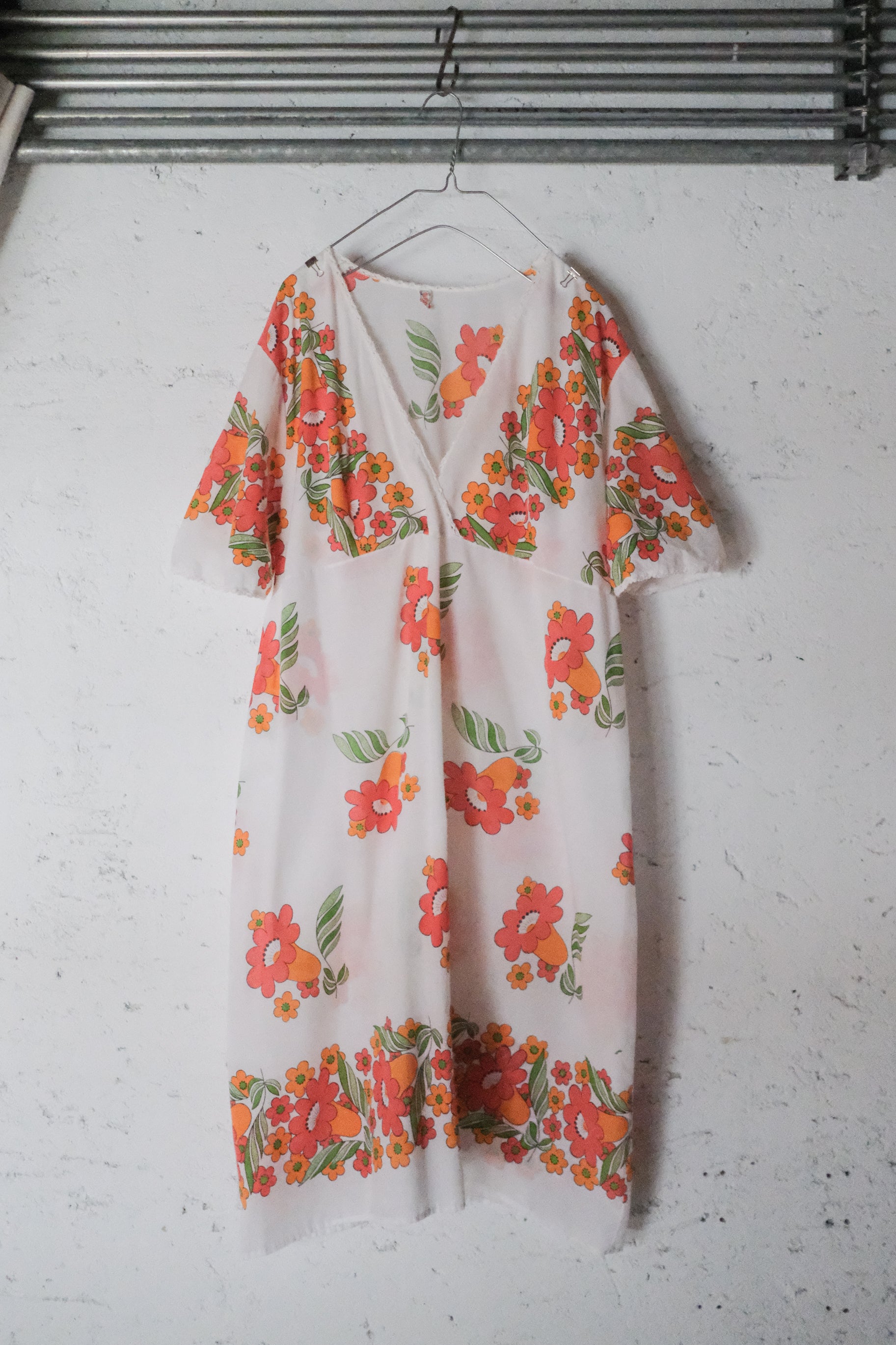 Vintage Floral  Sheer Dress / 橘之花透膚洋裝