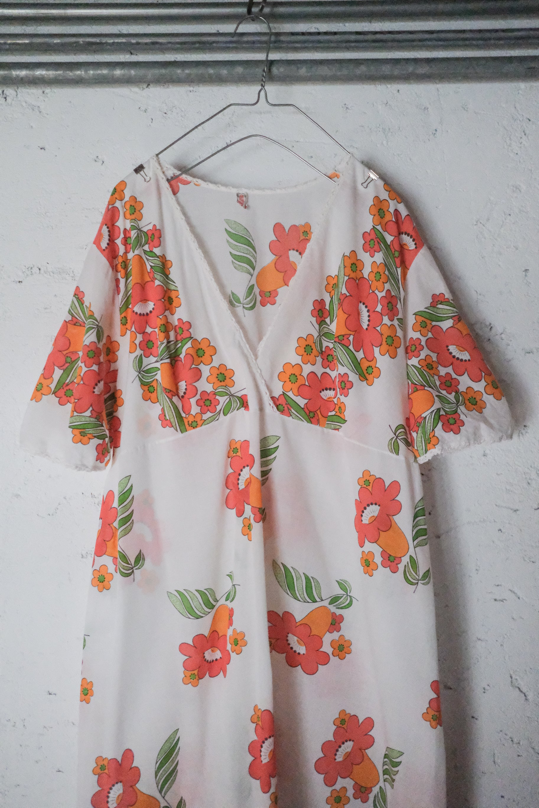 Vintage Floral  Sheer Dress / 橘之花透膚洋裝