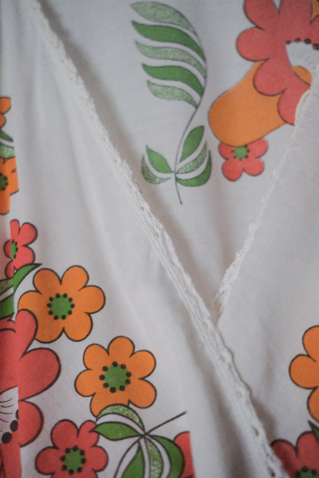 Vintage Floral  Sheer Dress / 橘之花透膚洋裝