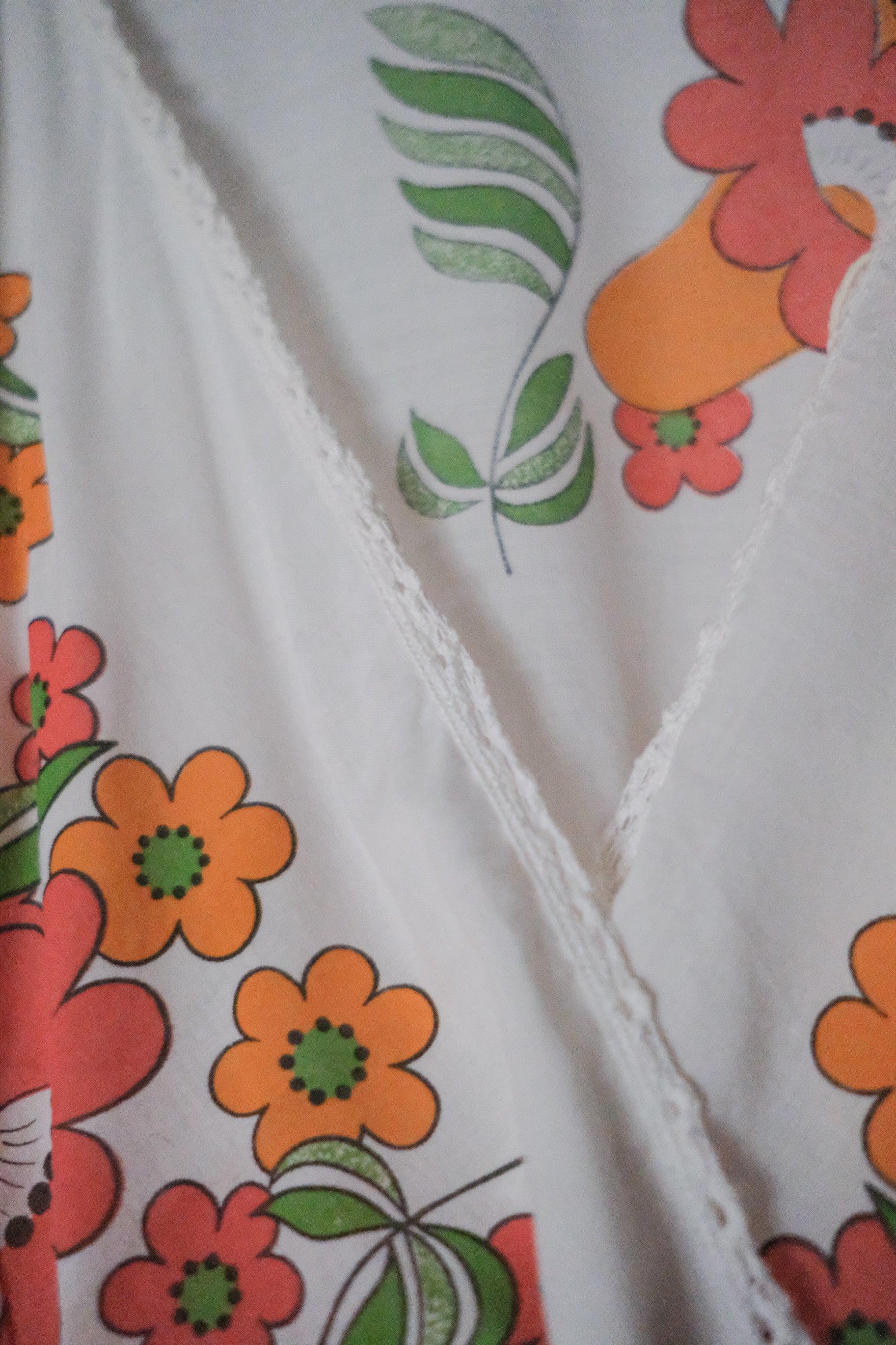 Vintage Floral  Sheer Dress / 橘之花透膚洋裝