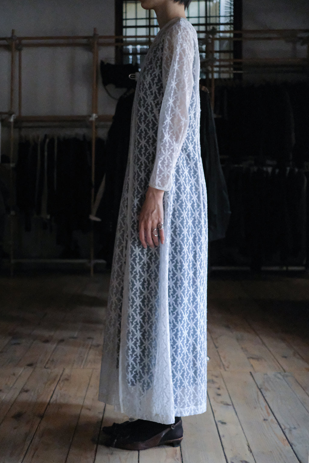 Vintage Floral Jacquard Dress / 透膚緹花洋娃娃裙