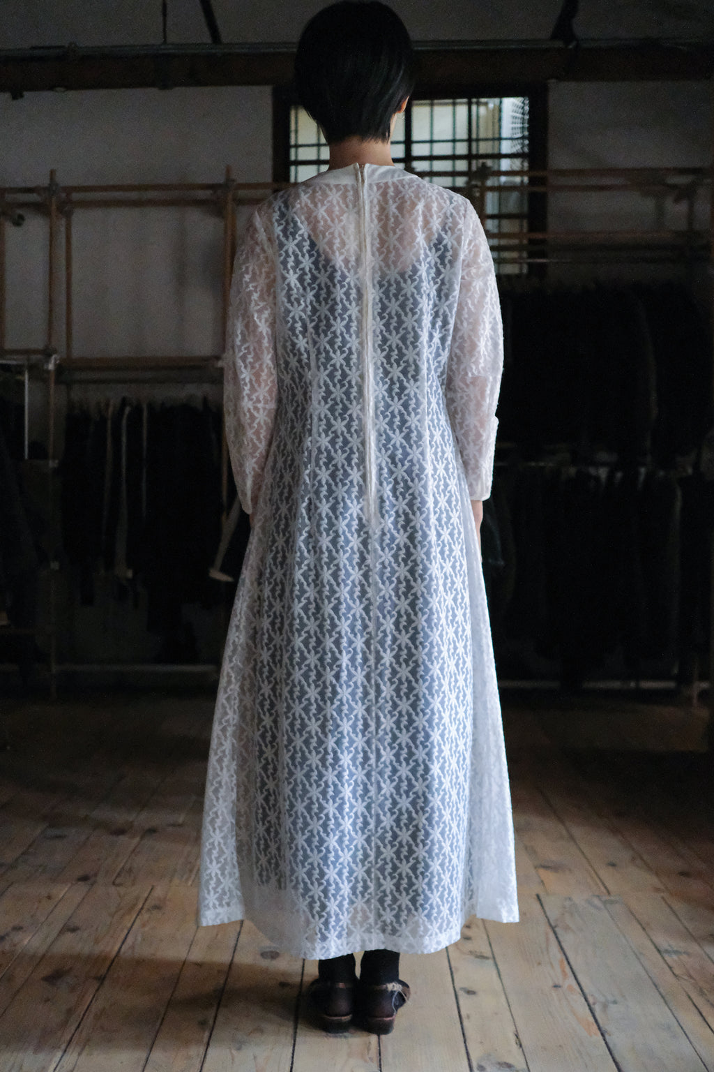 Vintage Floral Jacquard Dress / 透膚緹花洋娃娃裙