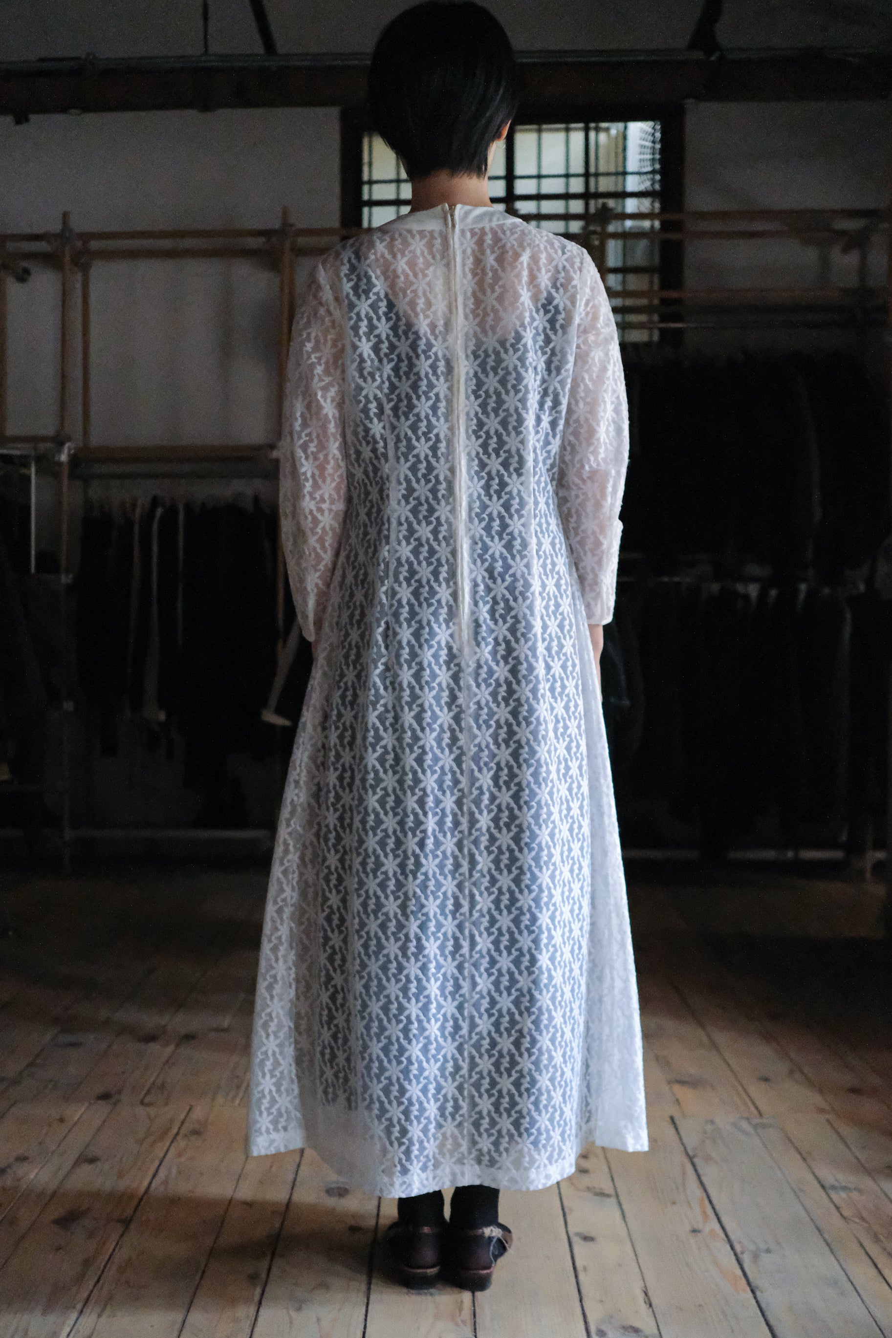 Vintage Floral Jacquard Dress / 透膚緹花洋娃娃裙