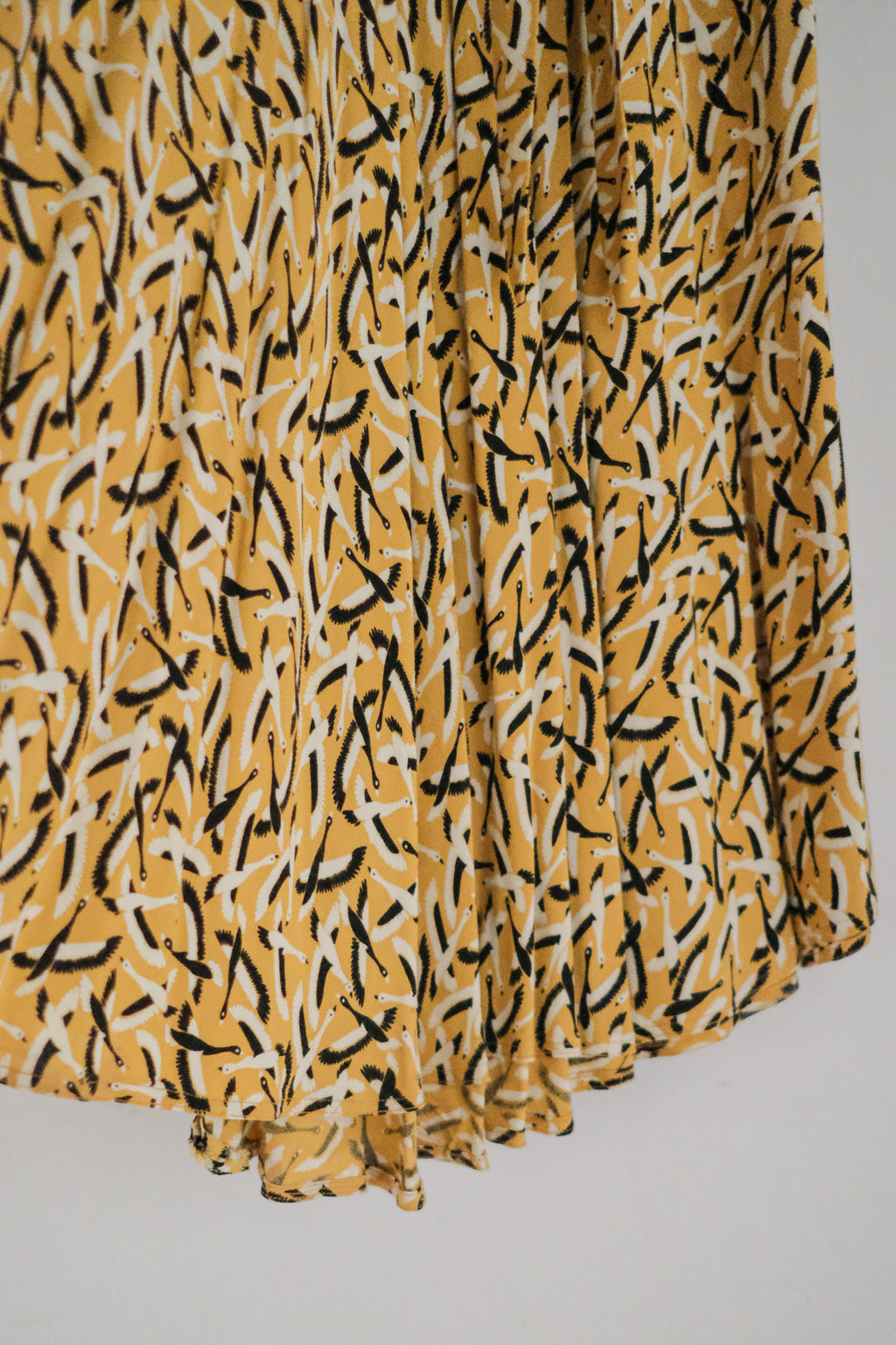 1940-1950's "CC41" Label Print Dress / 古著“CC41”標飛鳥印花洋裝