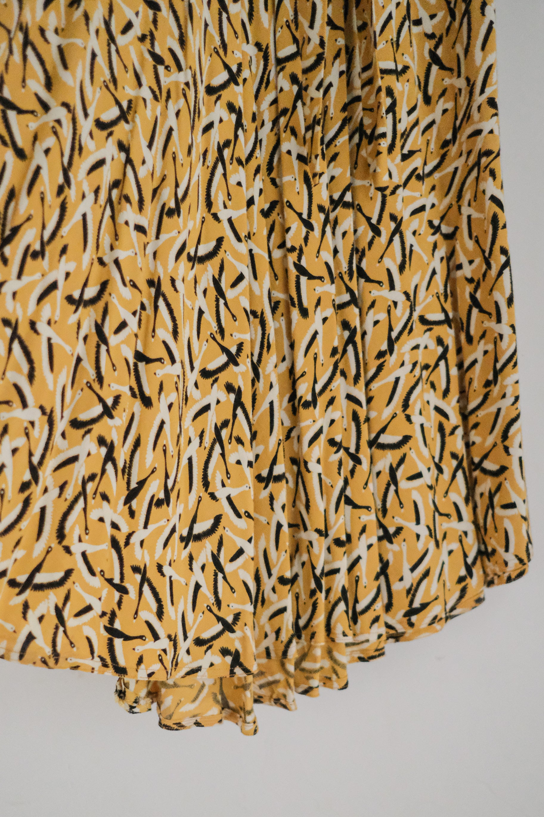 1940-1950's "CC41" Label Print Dress / 古著“CC41”標飛鳥印花洋裝