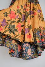 Vintage Folk Print Dress / 南洋印花蝴蝶袖洋裝