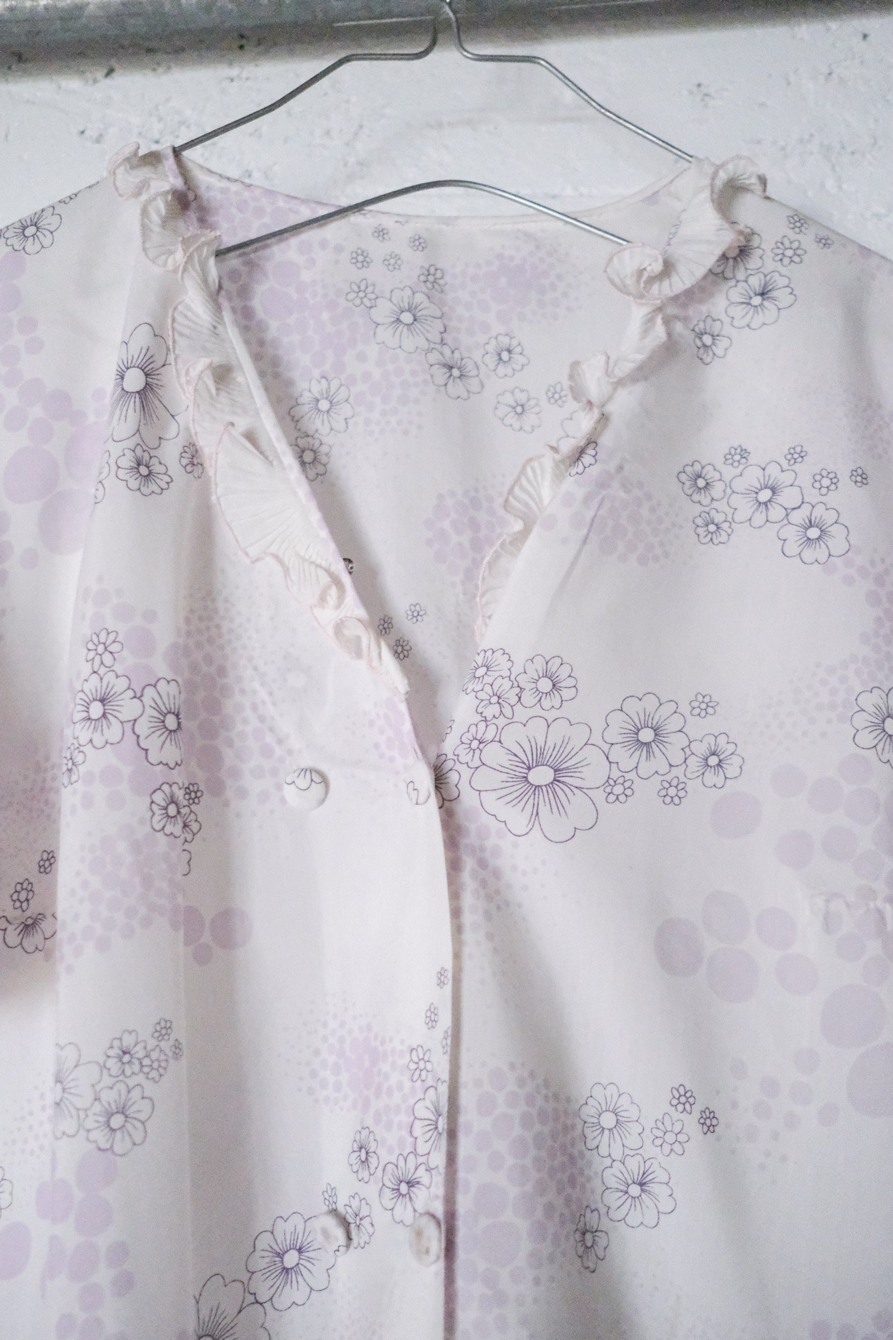 Vintage Night Dress / 碎花透膚V領洋裝