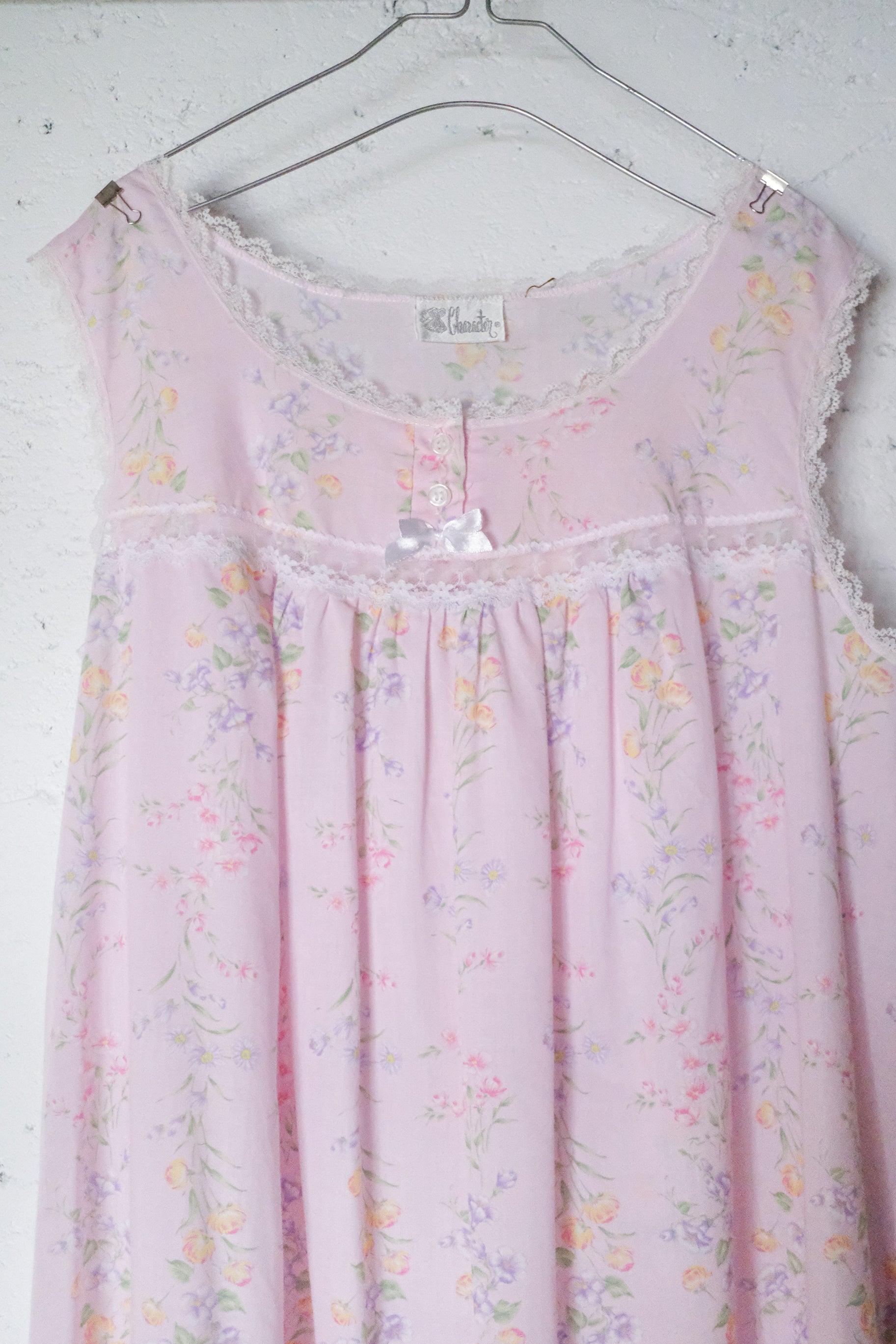 Vintage Night Dress / 碎花透膚無袖洋裝