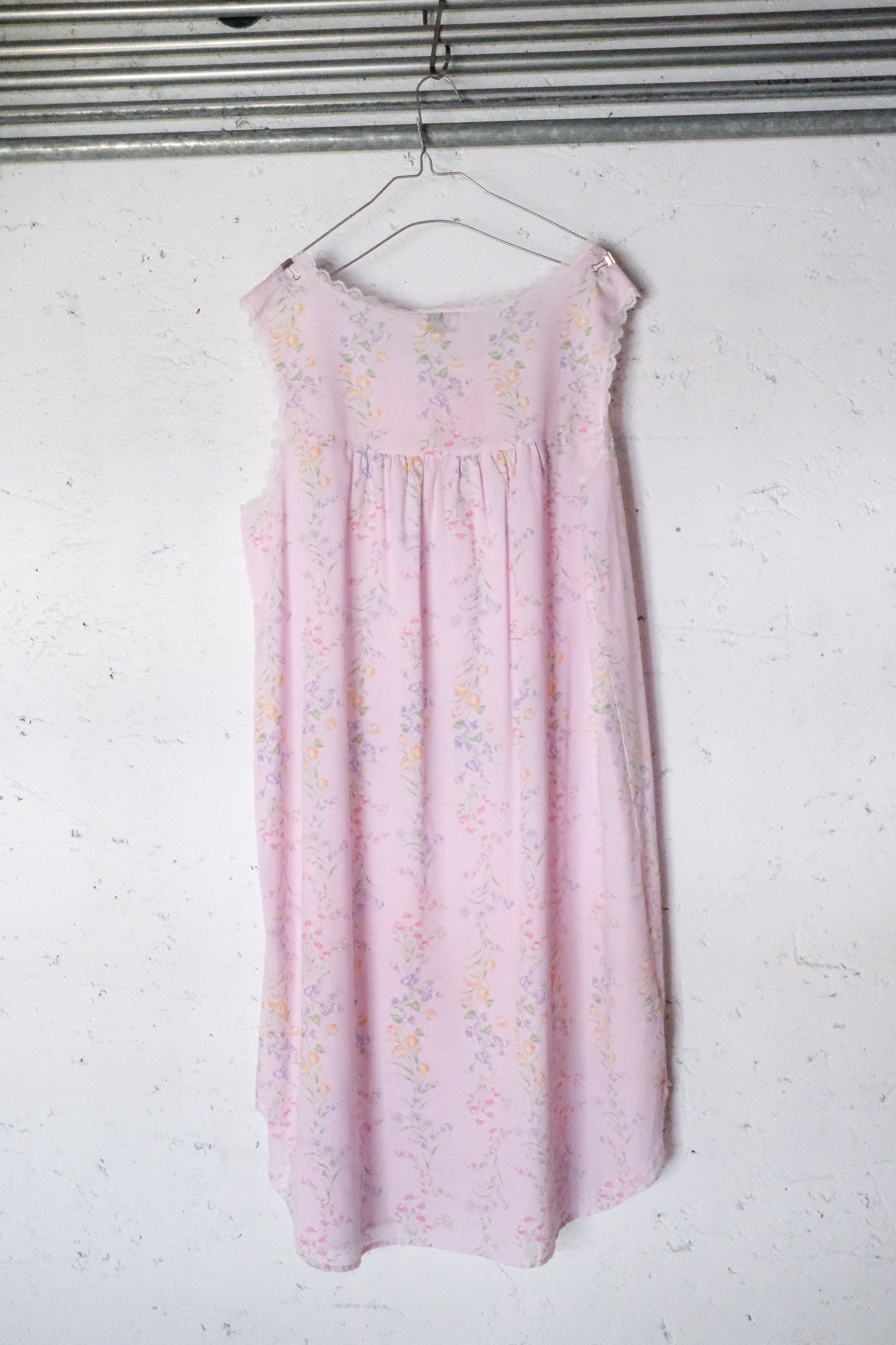 Vintage Night Dress / 碎花透膚無袖洋裝