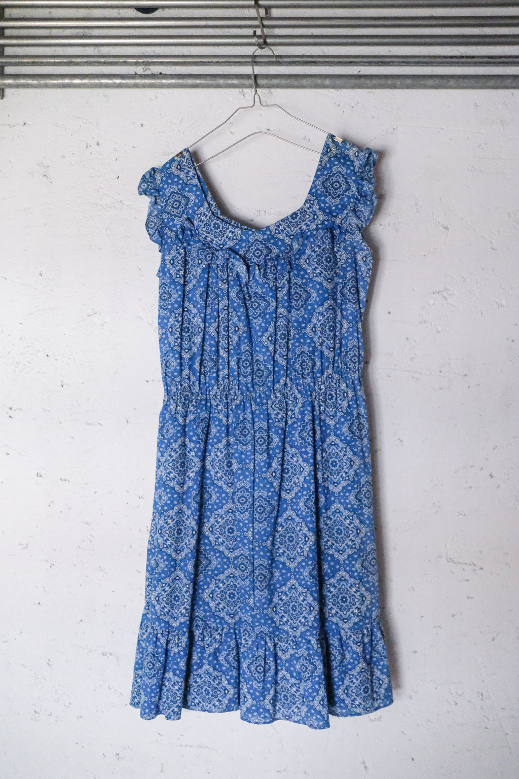 Vintage Ruffled Sun Dress / 荷葉邊無袖洋裝
