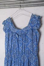 Vintage Ruffled Sun Dress / 荷葉邊無袖洋裝