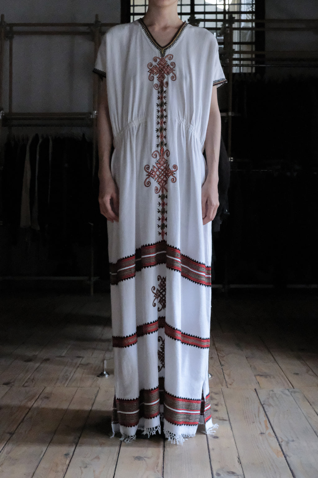 Vintage Mexican Oaxana Embroidered Dress