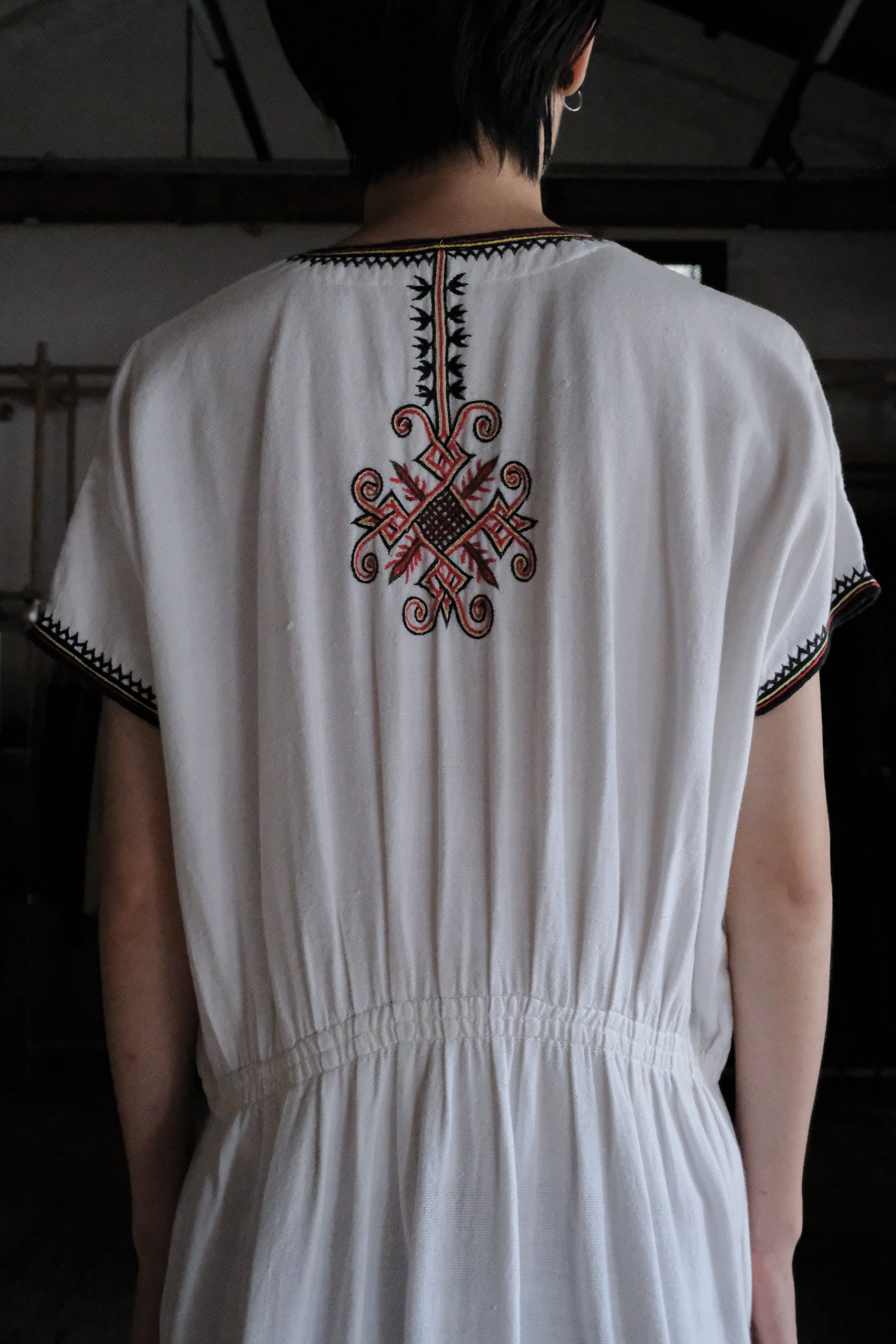 Vintage Mexican Oaxana Embroidered Dress