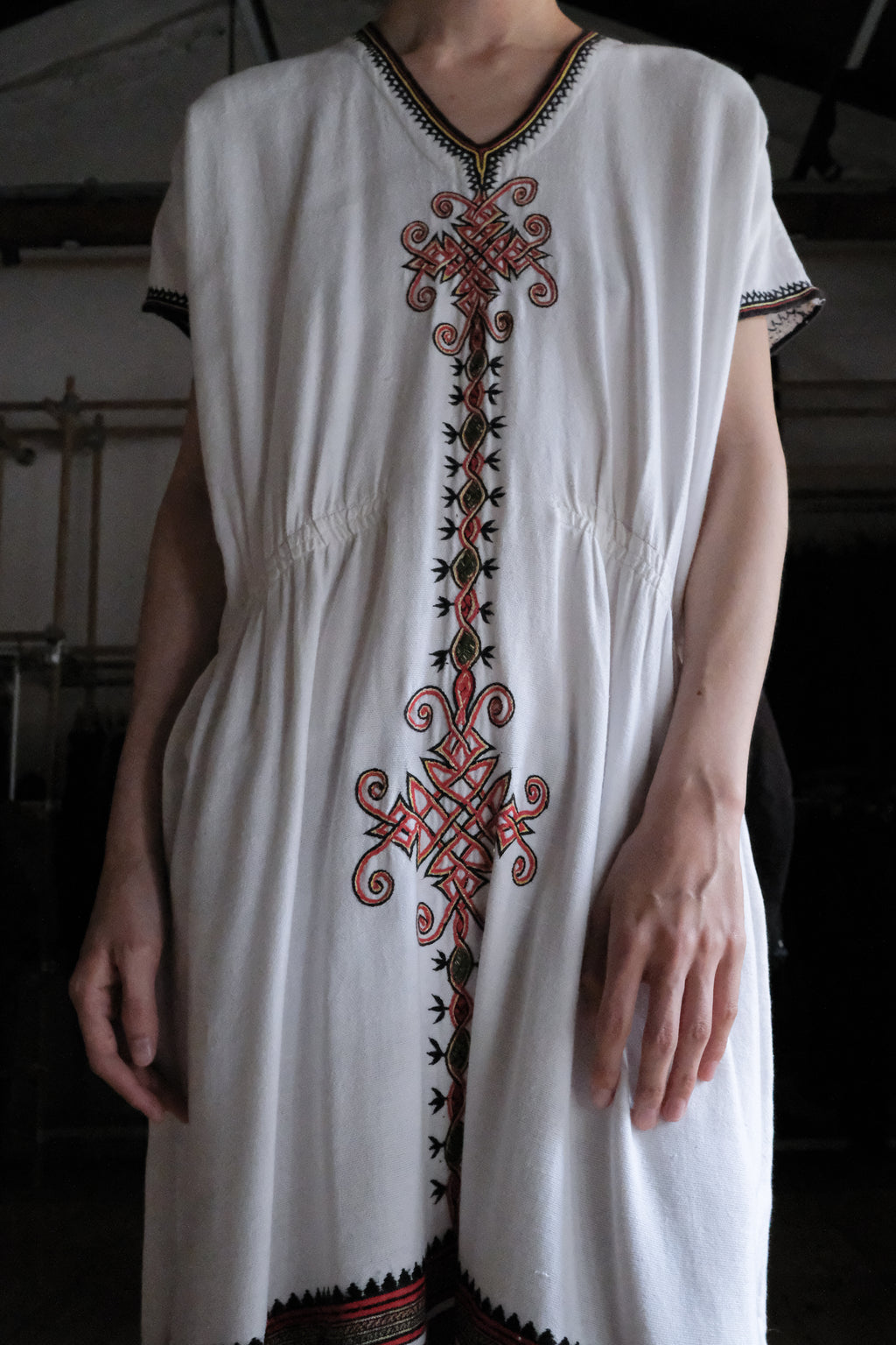 Vintage Mexican Oaxana Embroidered Dress