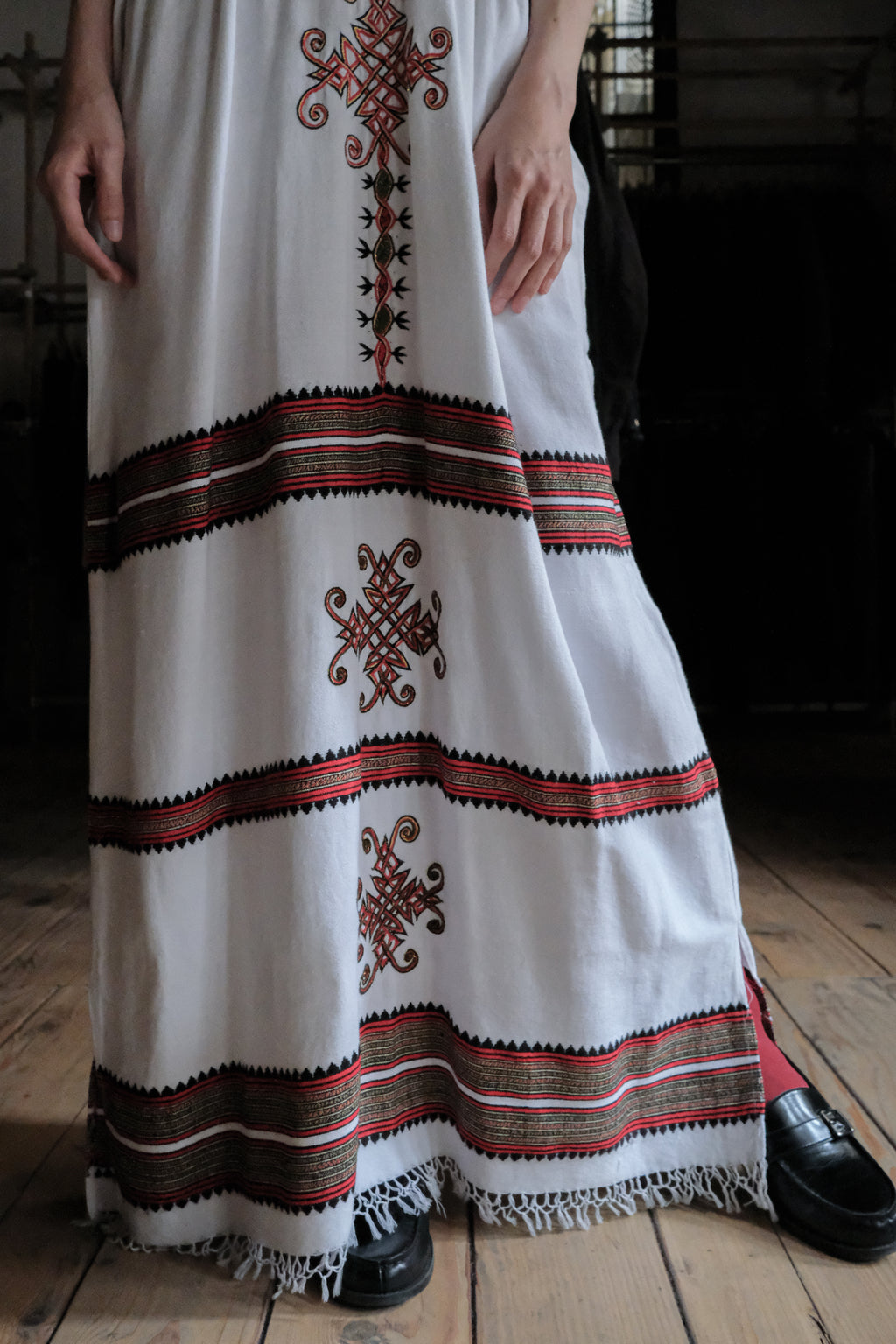 Vintage Mexican Oaxana Embroidered Dress