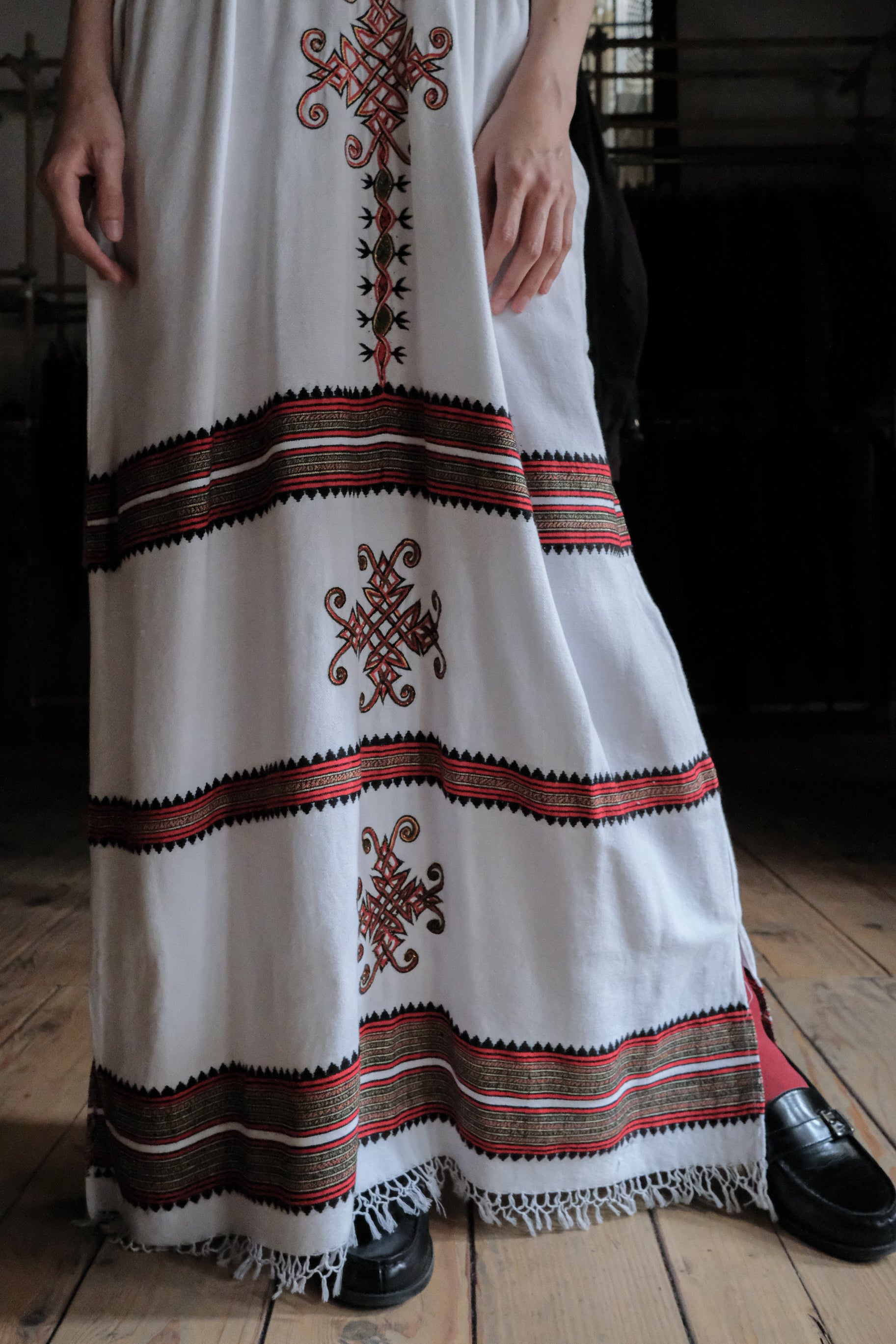Vintage Mexican Oaxana Embroidered Dress