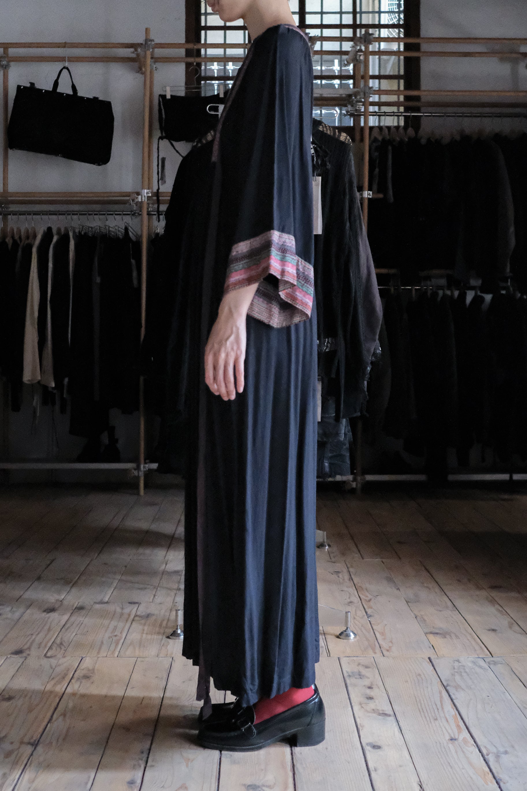 1970's Wallis Boho Dress / 碎花圍兜雙緞帶細褶洋裝