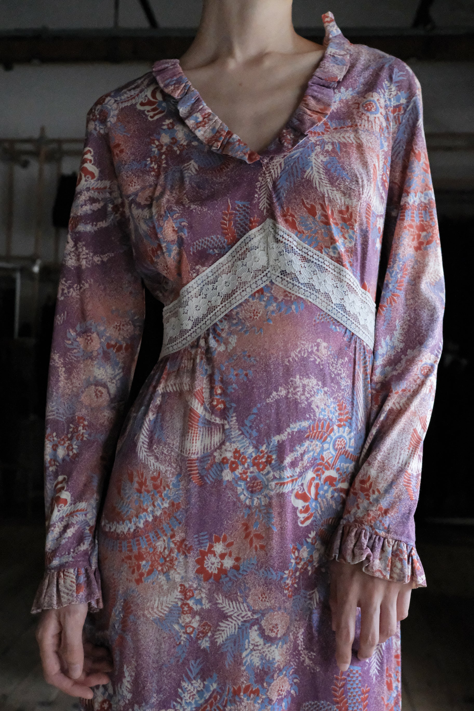 Vintage Mexican Oaxana Embroidered Dress