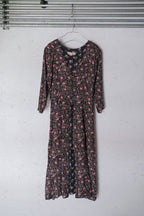 Vintage Calico Dress / 碎花綁帶洋裝