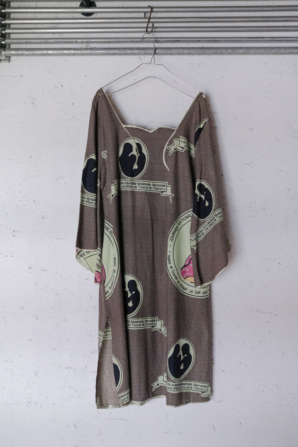 Vintage Print Dress / 古著印花寬袖洋裝