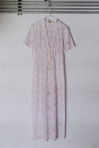 Vintage Floral Print Dress / 花卉開襟長洋裝