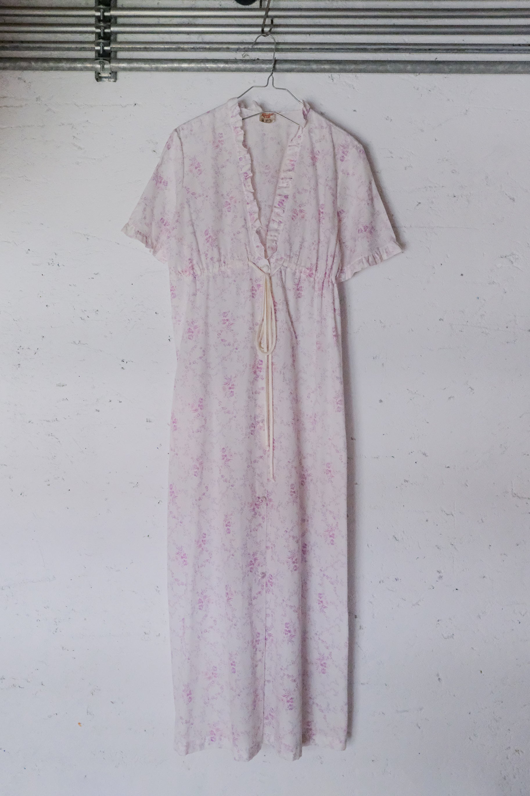 Vintage Floral Print Dress / 花卉開襟長洋裝