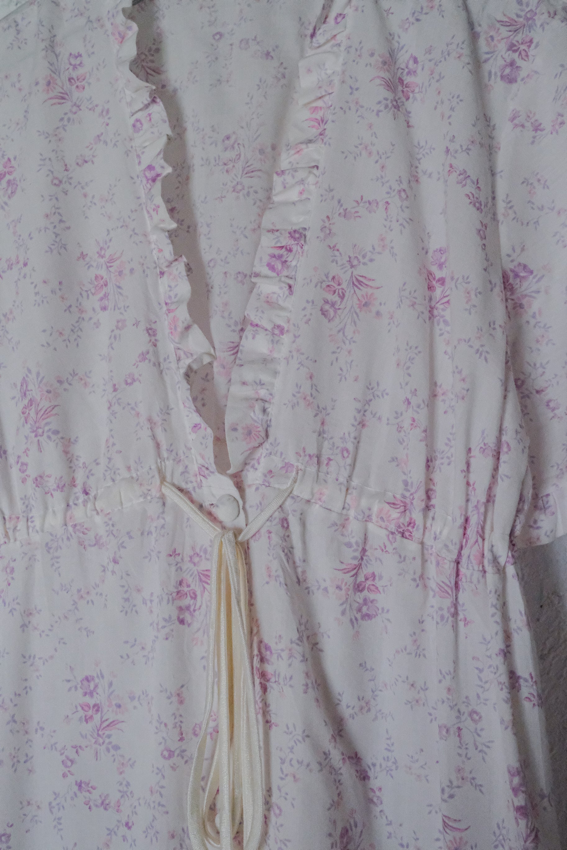 Vintage Floral Print Dress / 花卉開襟長洋裝
