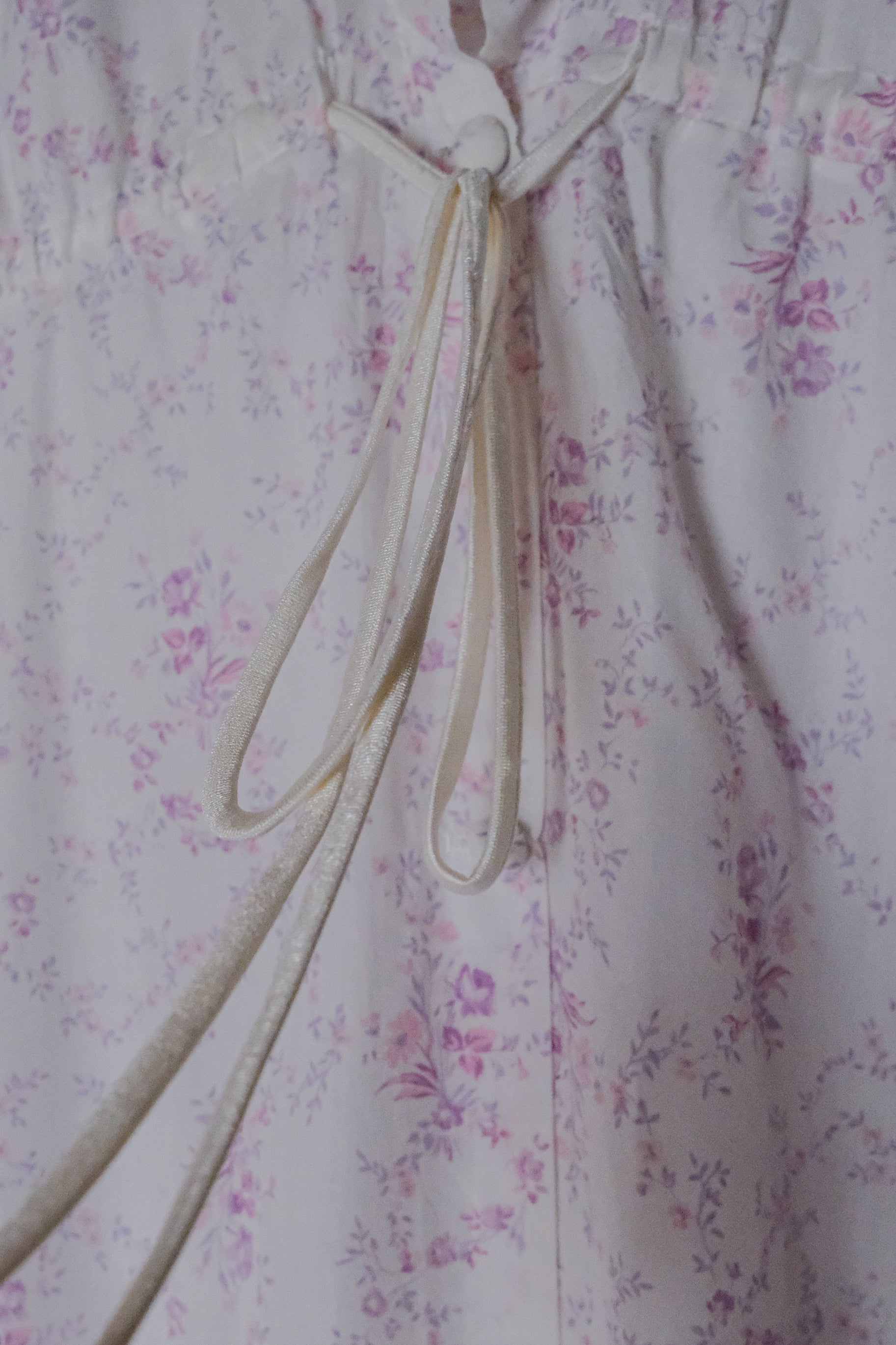 Vintage Floral Print Dress / 花卉開襟長洋裝