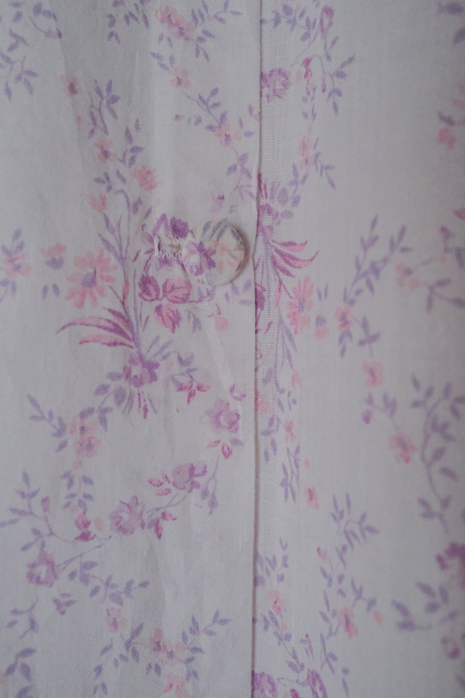 Vintage Floral Print Dress / 花卉開襟長洋裝