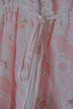Vintage Floral Sheer Night Dress / 白木蘭蕾絲開襟睡衣洋裝