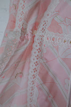 Vintage Floral Sheer Night Dress / 白木蘭蕾絲開襟睡衣洋裝