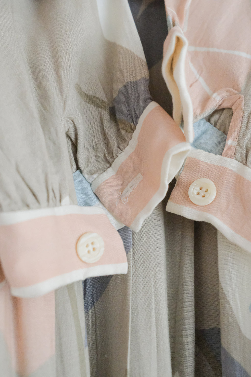 Vintage Pastel Coloured Print Dress / 古著粉彩印花洋裝
